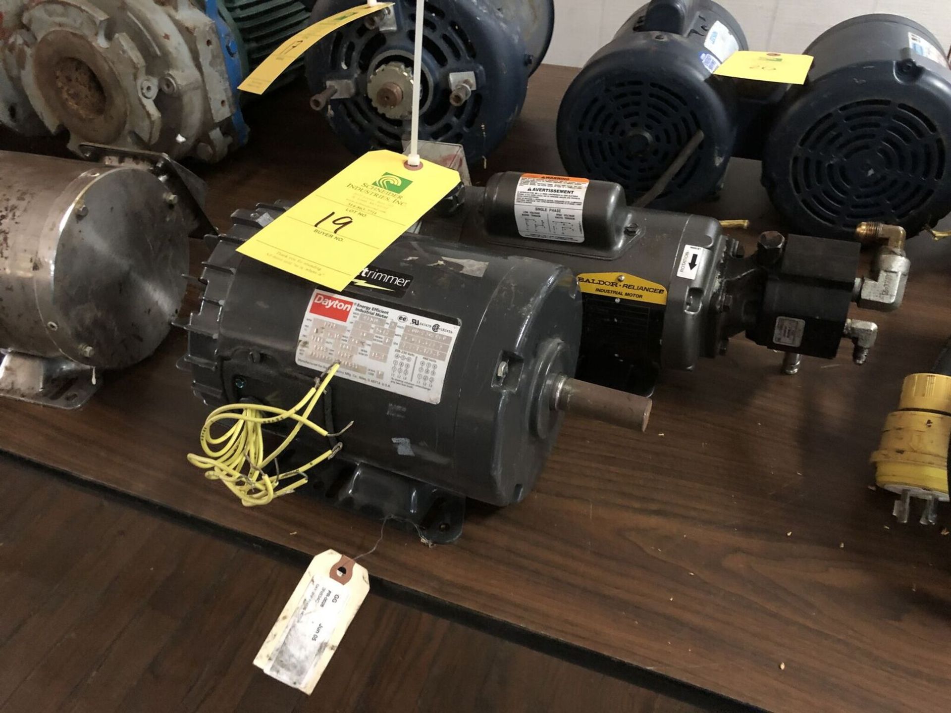 (2) Motors, (1) Baldor 1/2 HP, (1) Dayton 2HP - Image 2 of 2