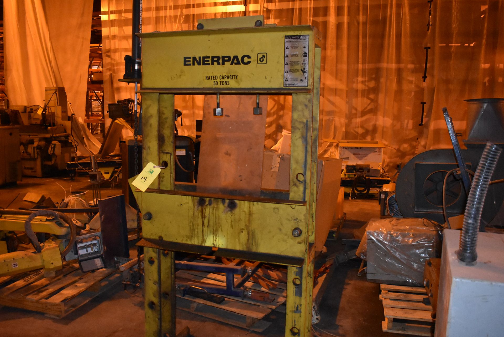 Machine Shop - Enerpac H-Frame Press, Rated 50 Ton Capacity