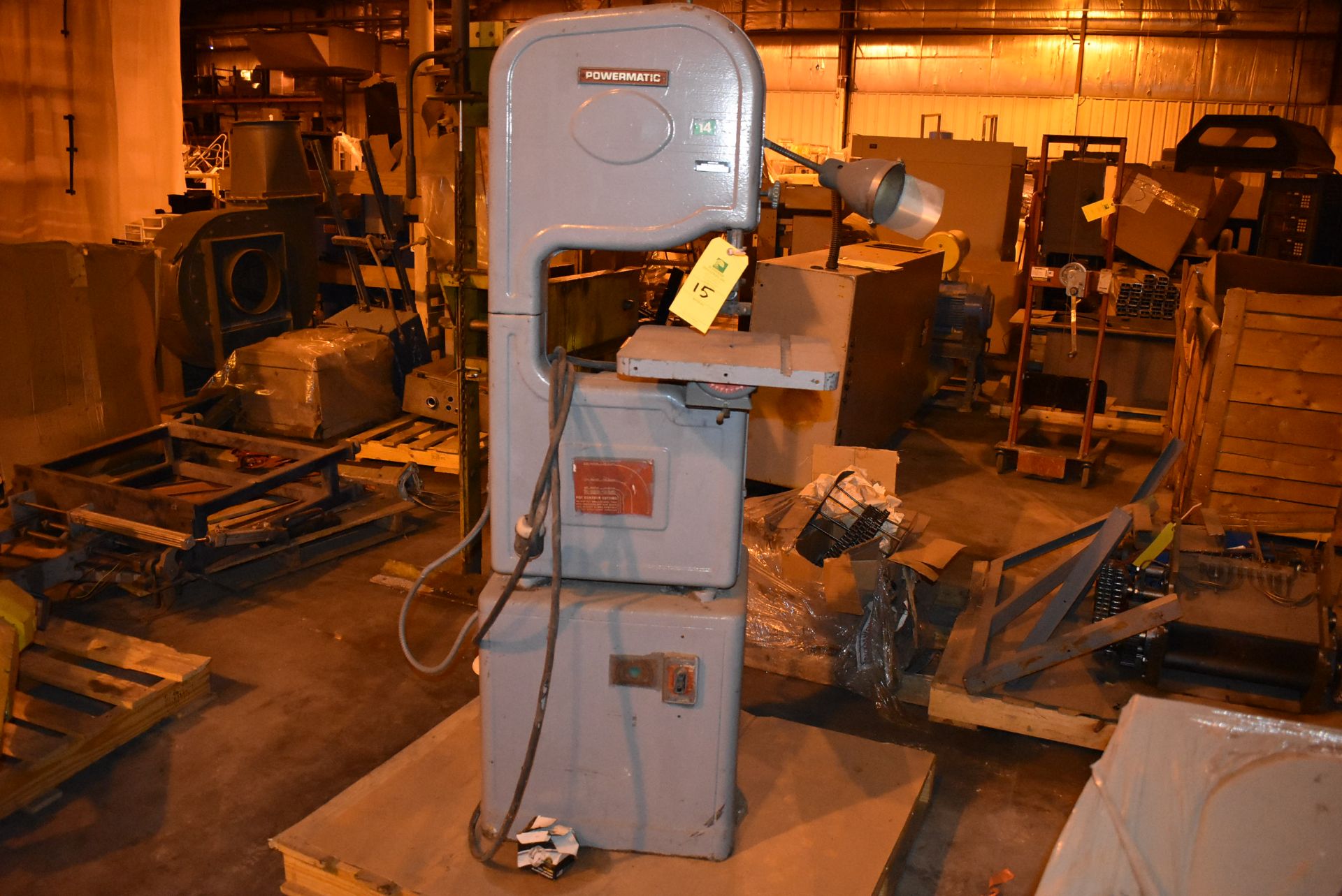 Machine Shop - Power Matic Model #143 Vertical Bandsaw, 14" Throat, SN 143314