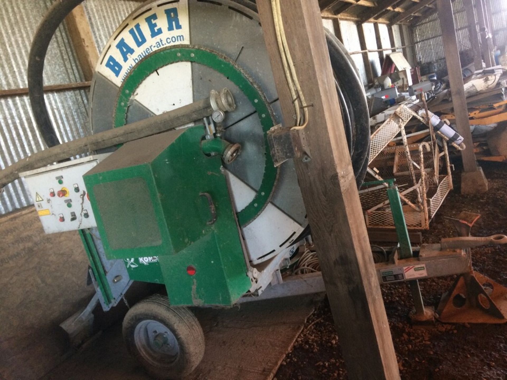 (Located In Sacramento, CA) Bauer Hose Reel Model 65TXP S/N 00XT41114 (Loading at Buyers Cost)