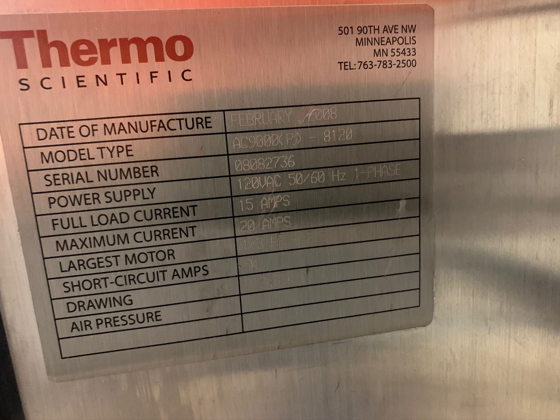 Thermo Scientific Check Weigher Model AC9000(p) -8120 S/N 08082736 (Rigging Fee - $50) - Image 4 of 4