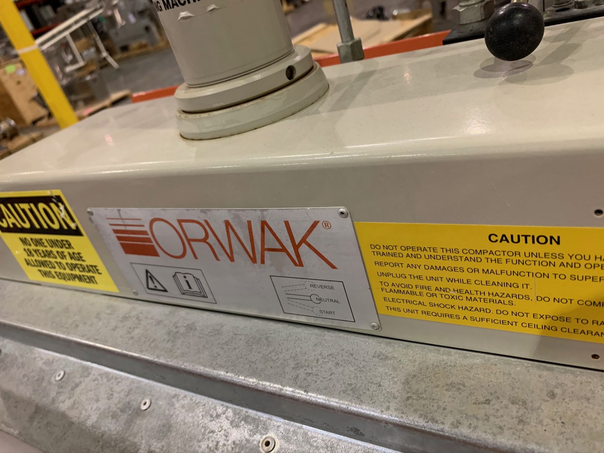 Orwak Compactor Model Compactor 5010 E S/N 103771 (Rigging Fee - $50) - Image 2 of 4