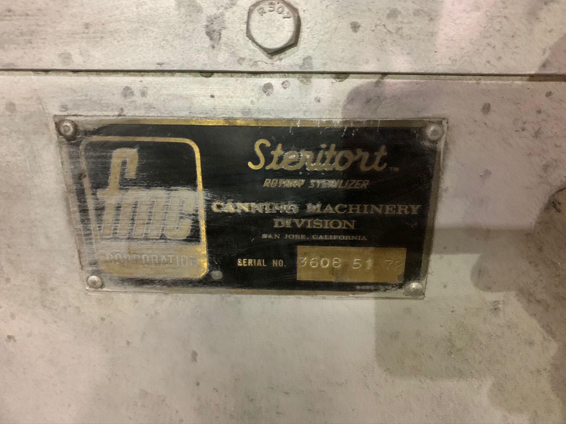 FMC Steritort Rotary Sterlizer Lab Size Retort Unit S/N 36085172 (Rigging Fee - $300) - Image 3 of 5