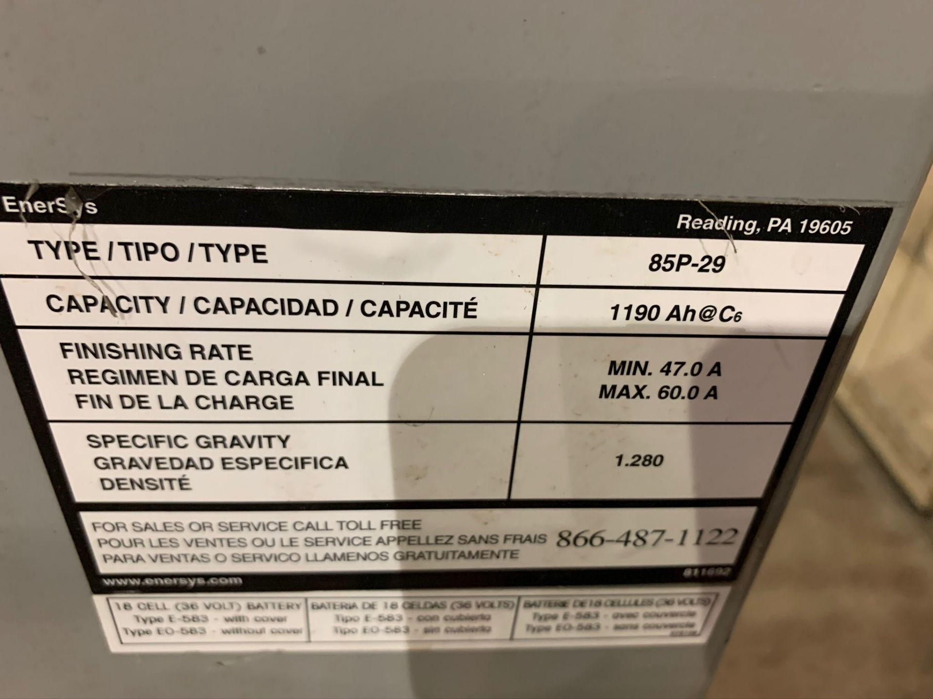 SBS Battery Model 85P-30 (Rigging Fee - $50) - Image 3 of 3