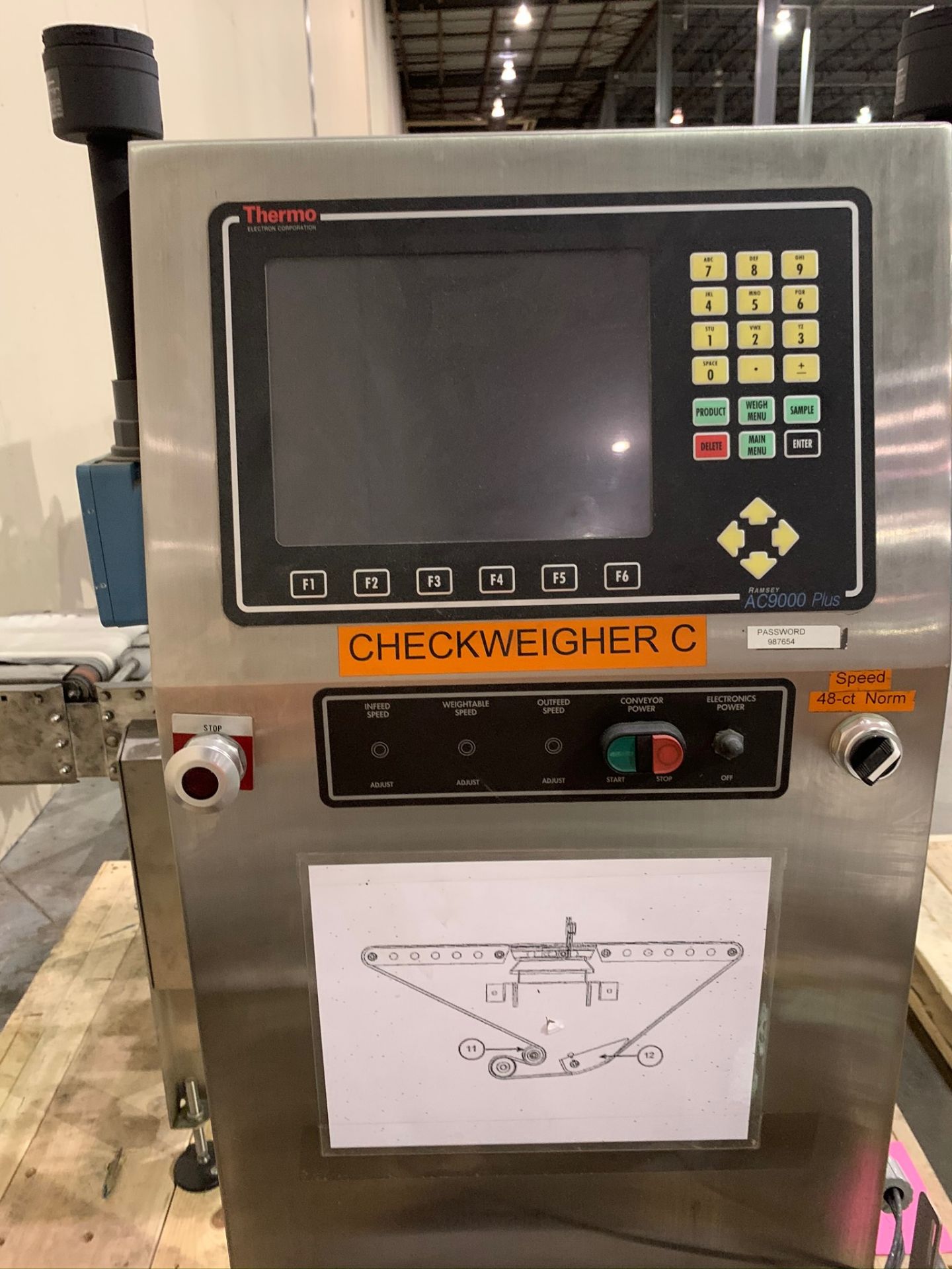 Thermo Scientific Check Weigher Model AC9000(p) -8120 S/N 08082736 (Rigging Fee - $50) - Image 2 of 4