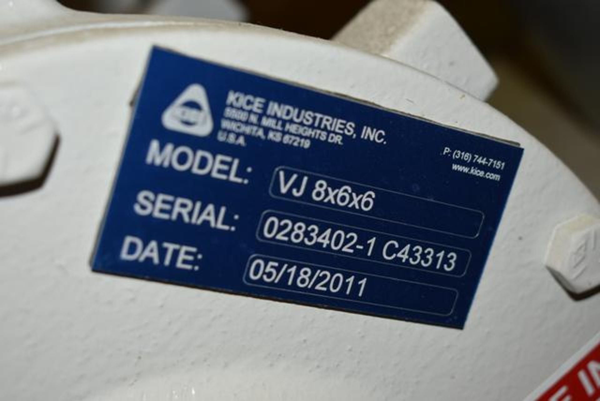 KICE Model #VJ8x6x6 Rotary Valve - Image 2 of 2