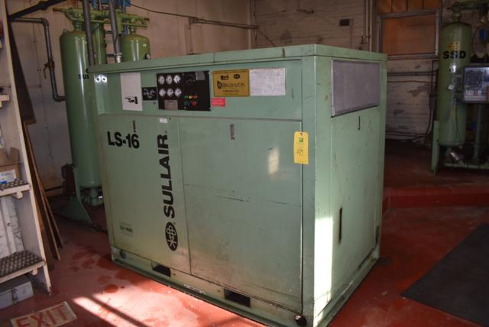 Sullair Model #LS-16 Rotary Screw Air Compressor, 75 HP Motor, 81329 Hrs. Indicated