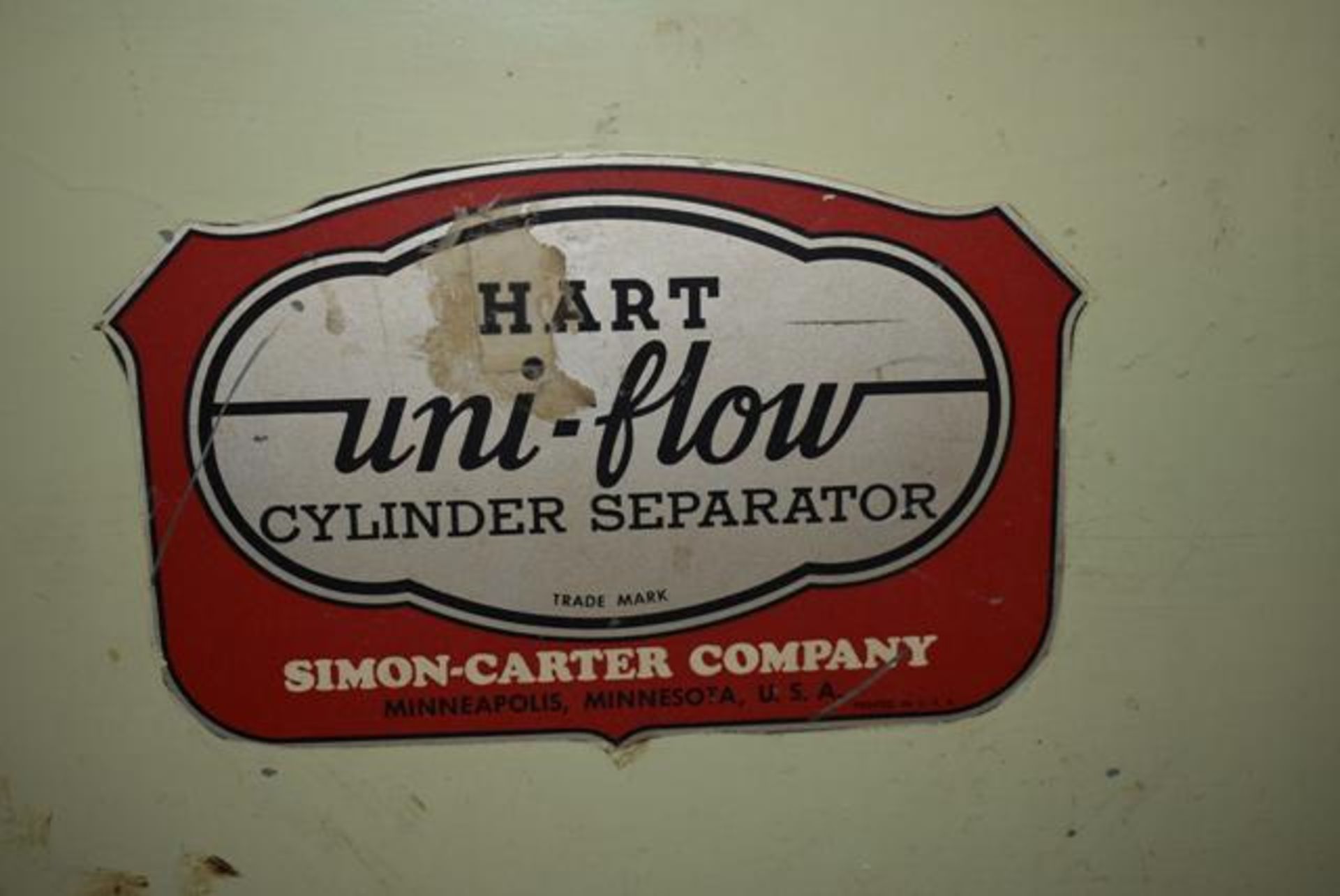 Carter/Hart Uni-Flow Cylinder Separator, Style ACH1 - Image 2 of 3