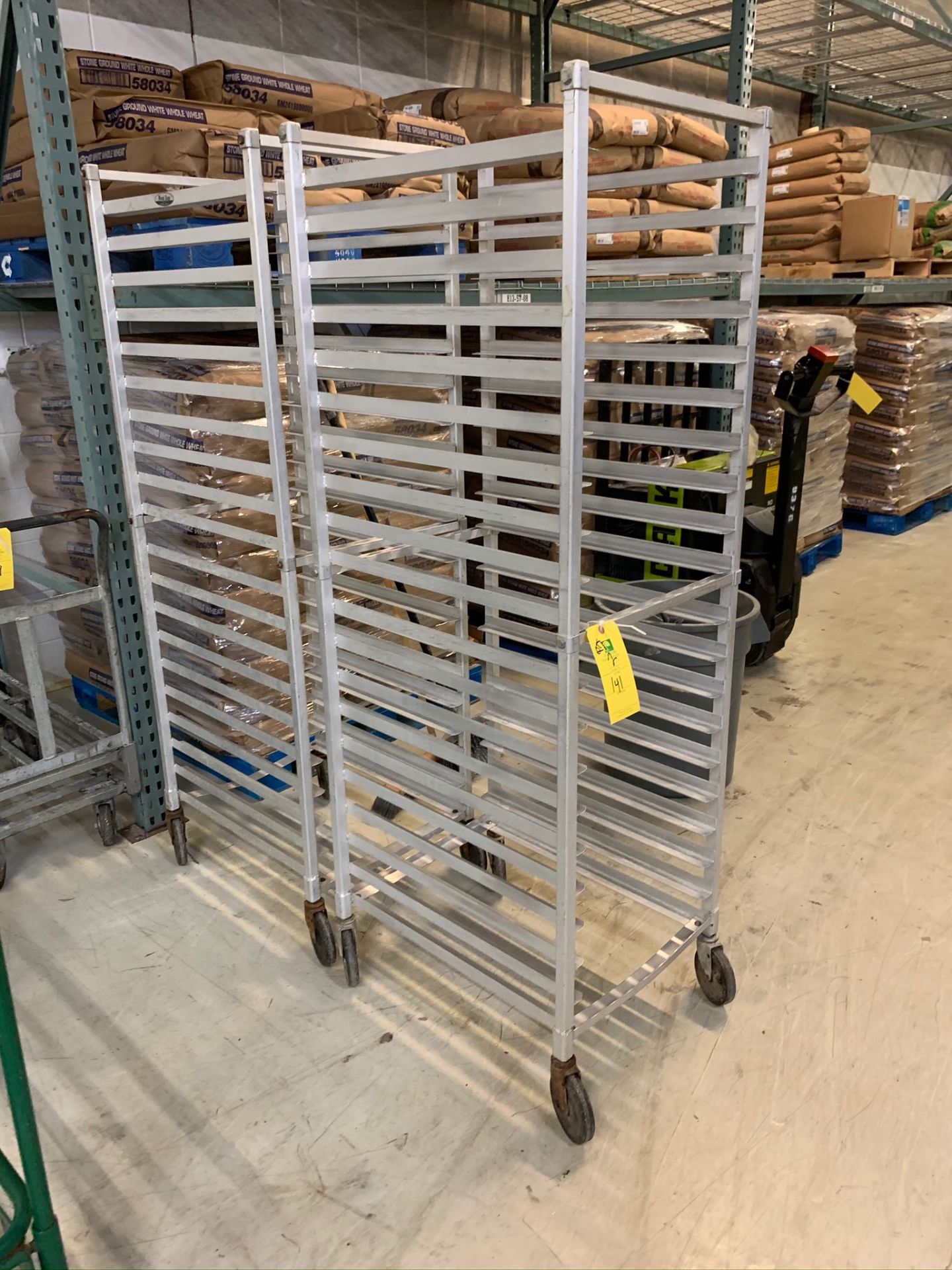 (Qty 2) Cooling Racks On Casters, RIGGING FEE: $30