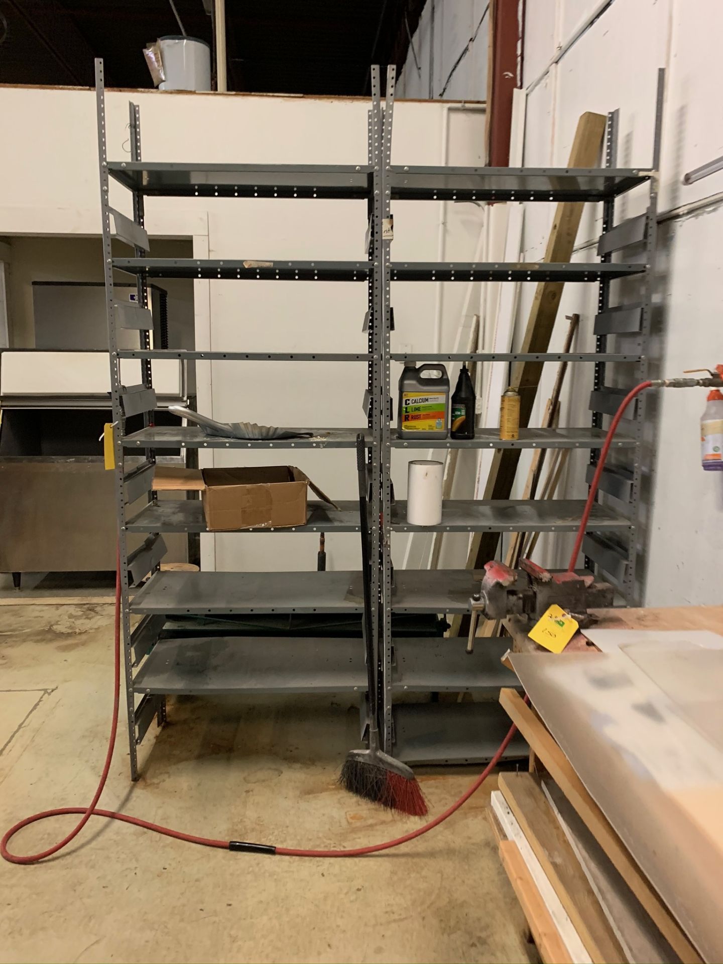 Lot of (10) Metal Storage Shelf Units, RIGGING FEE: $200