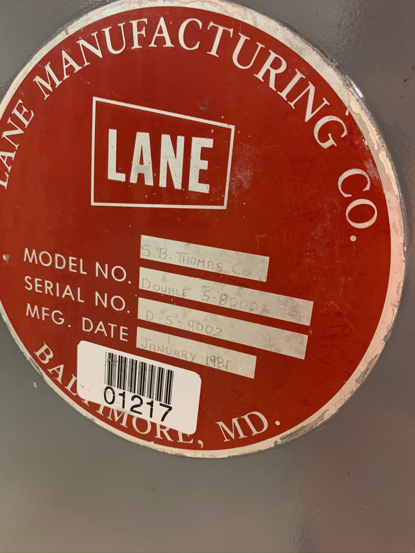 Lane Moulder Model Double 5 -8000 S/N D-S 9002, RIGGING FEE: $100 - Image 4 of 4