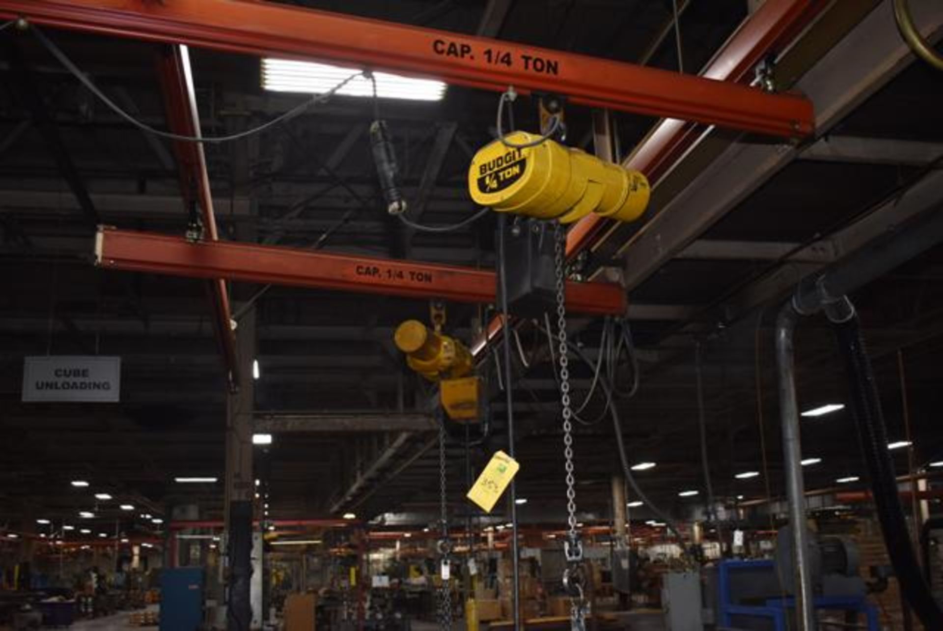 Demag Overhead Crane System Suspended from Ceiling, Approx. 12' Span x 30' Floor Space,2 Masts w/