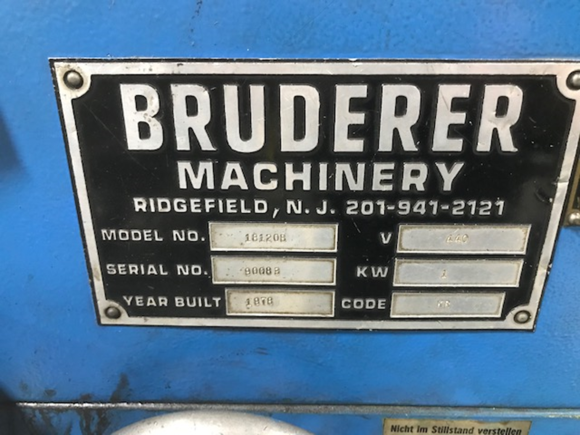 Bruderer Straightener, Model #121208, Serial #8008B - Image 3 of 3