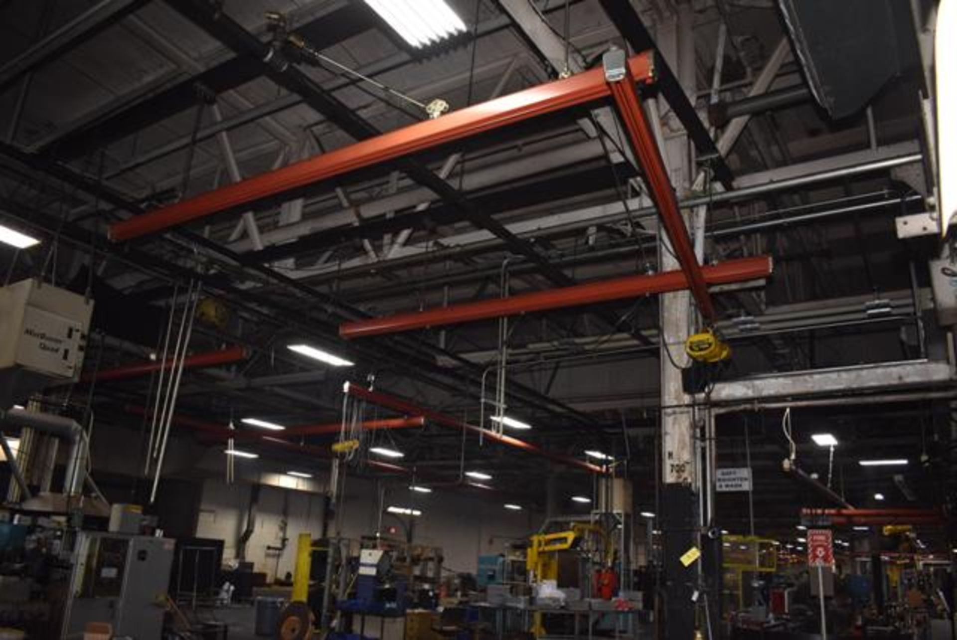 Demag Overhead Crane System Suspended from Ceiling, Approx. 12' Span x 12' Floor Space, Single