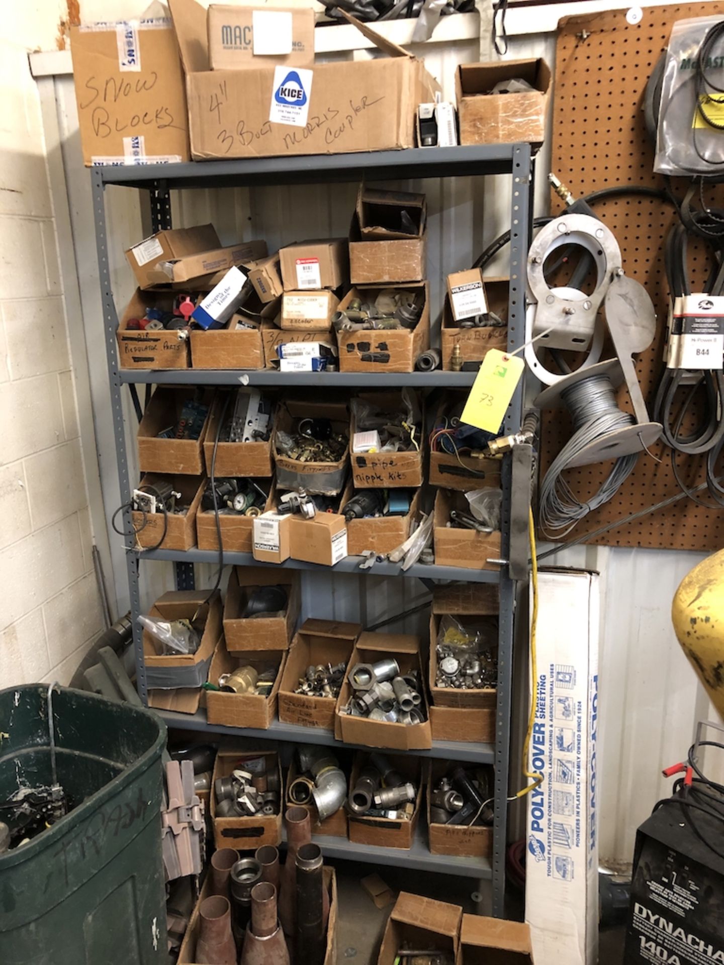 Metal Shelving w/ Contents