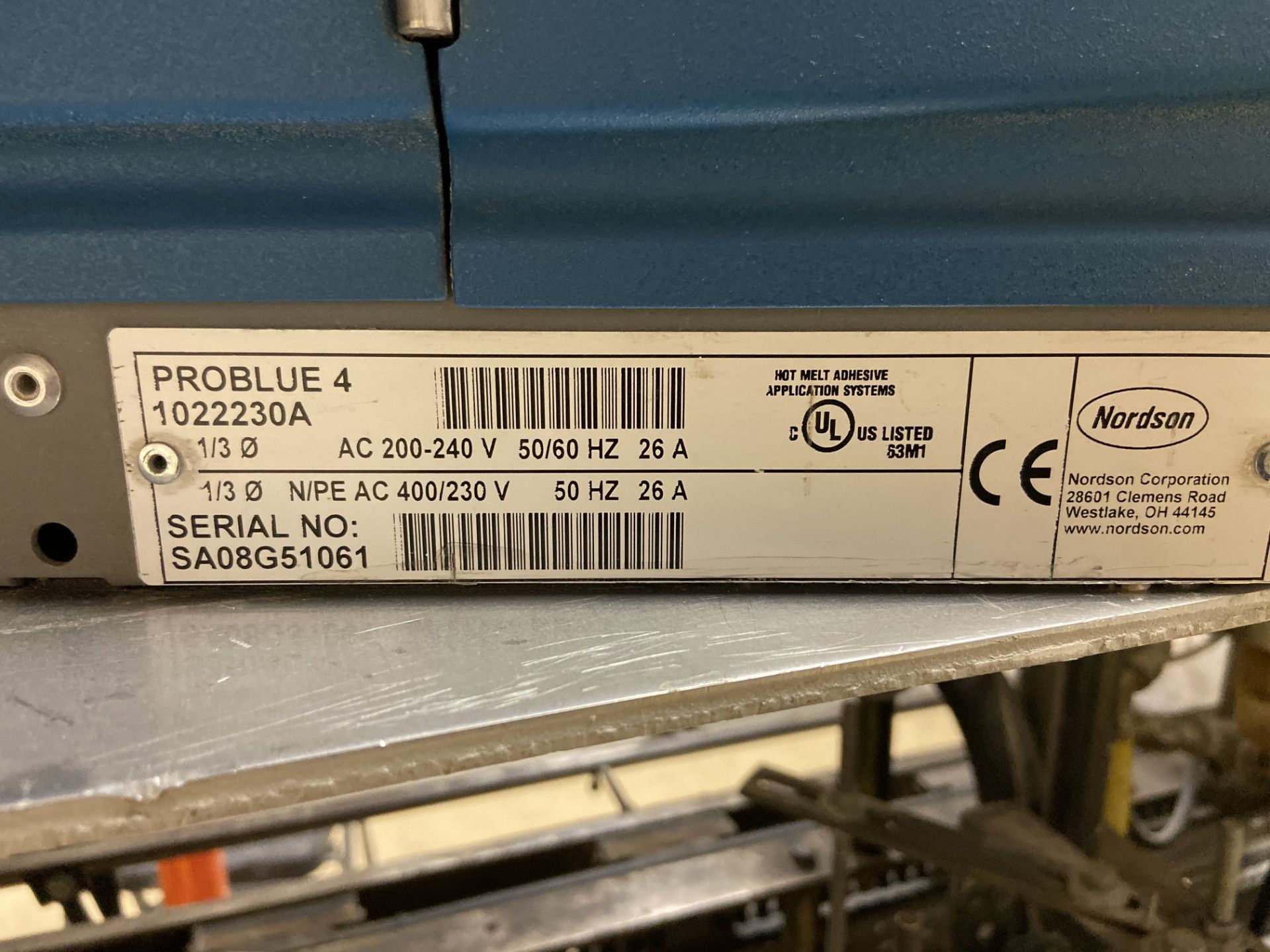 Nordson Glue Pot, Model# PROBLUE 4 , Serial# SA08G51061 - Image 3 of 4