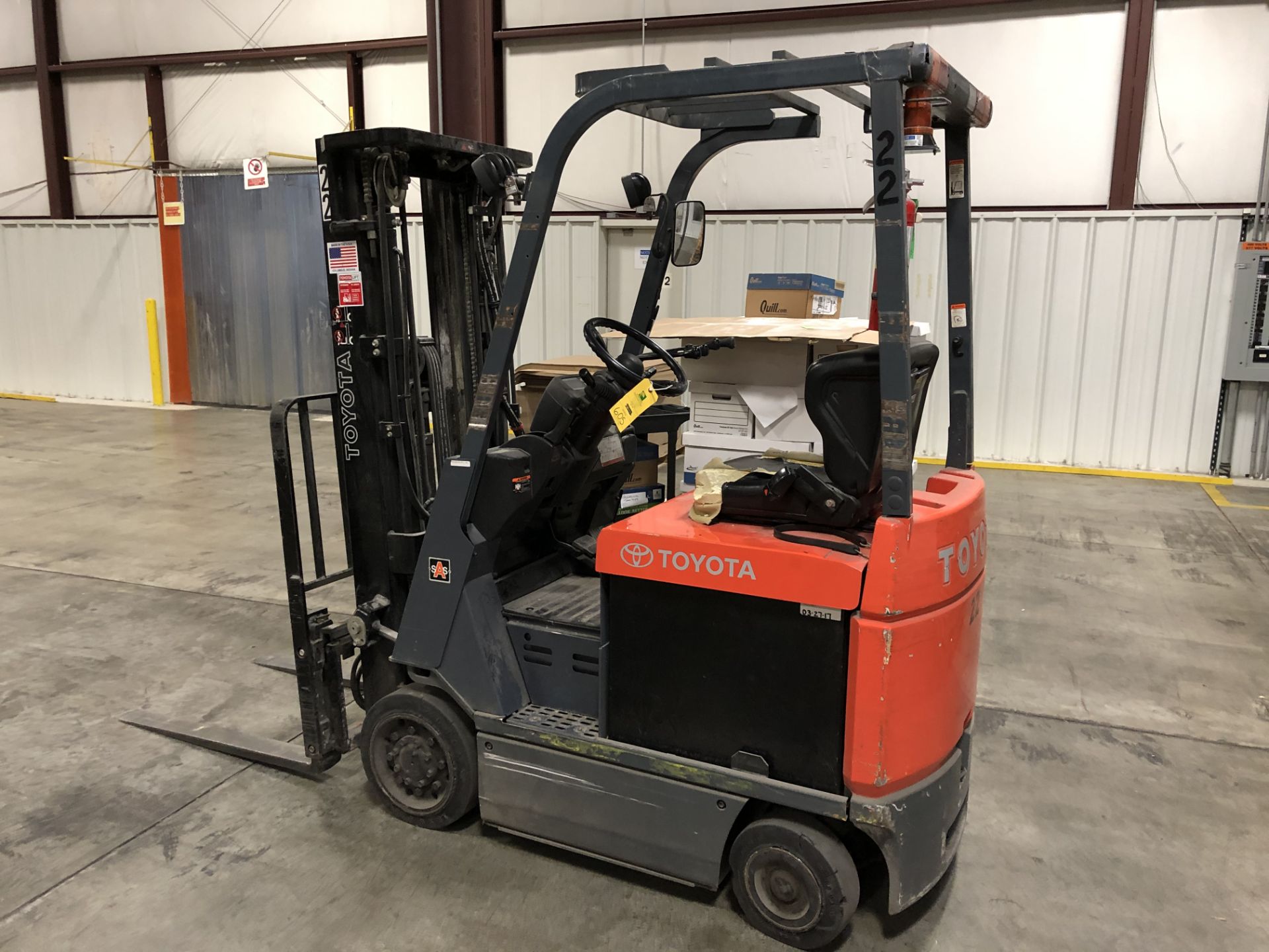 Toyota Forklift, Model# 7FBCU15, Serial# 65104, 36V