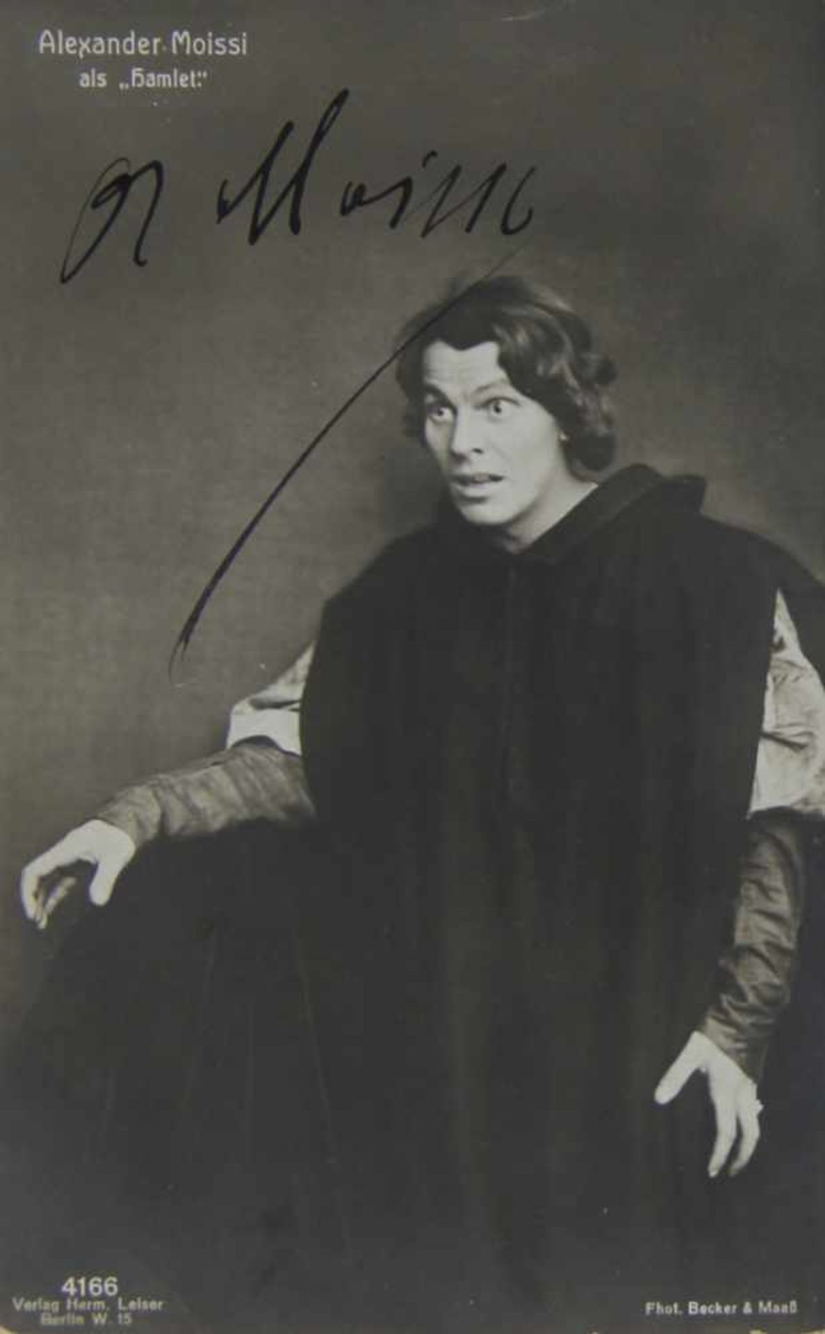 Moissi, Alexander. (1879-1935), Schauspieler:Sammlung mit 7 Porträtpostkarten, alle rückseitig mit