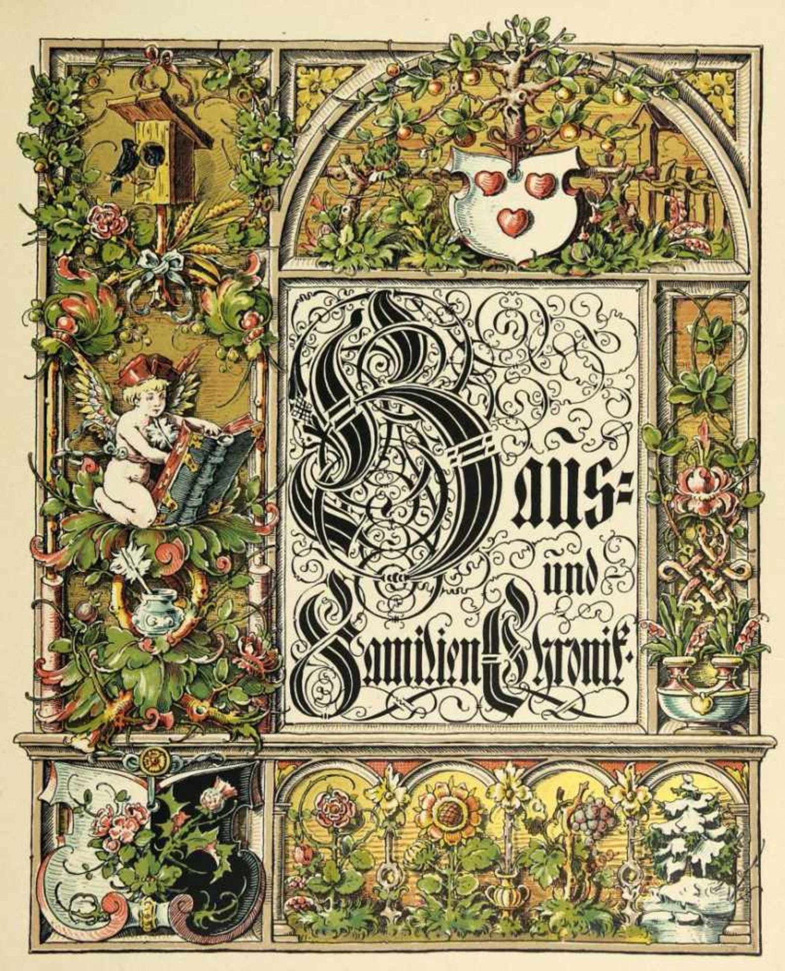 Genealogie / Heraldik. -Gerlach, Martin: (Hrsgr.),Haus- und Familien-Chronik. Text von Paul von - Bild 2 aus 3