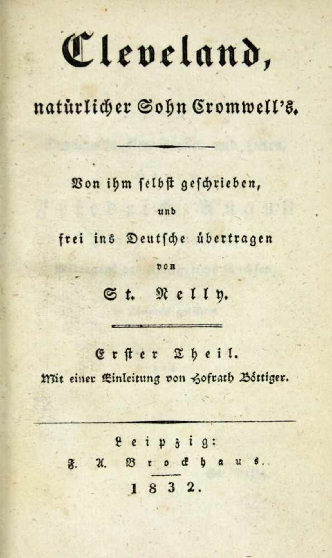 (Prévost d'Exiles, Antoine Francois):Cleveland, natürlicher Sohn Cromwell's. Von ihm selbst - Bild 2 aus 2