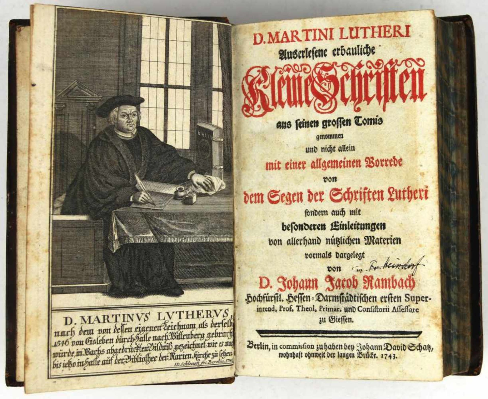 Luther, Martin:Auserlesene erbauliche Kleine Schriften, aus seinen grossen Tomis genommen und - Bild 2 aus 2