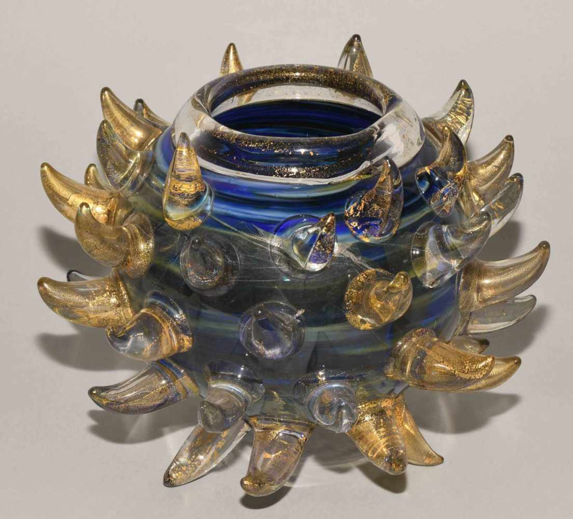 Dayle Chihuly(geb. 1941 USA)"Piccolo Venetian". Vase. Überfangglas, Zwischenschicht mit blau-gelb- - Bild 2 aus 7