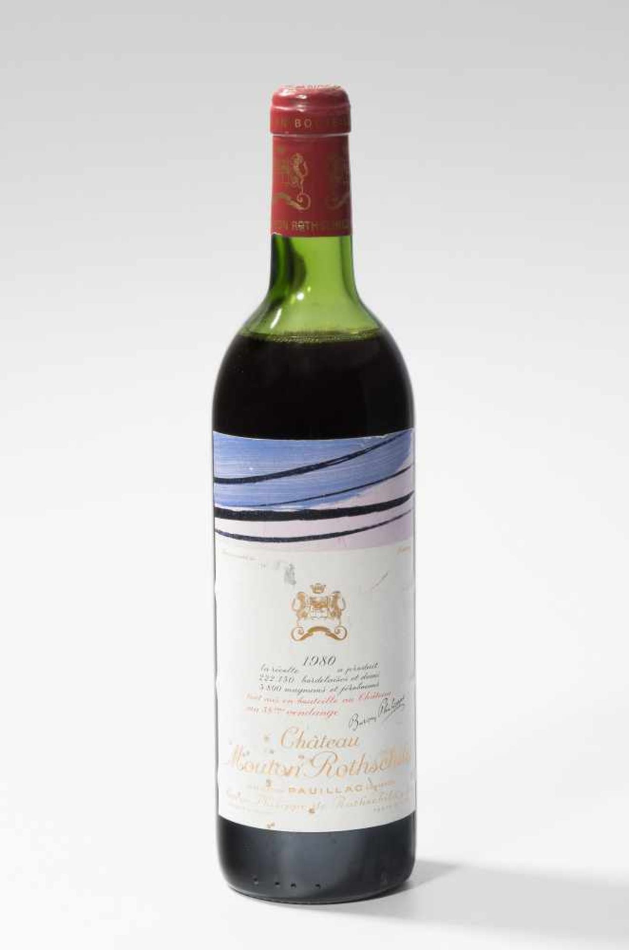 Chateau Mouton Rothschild1980. 1er Grand Cru. Pauillac. 1 Flasche. (Niveau obere Teil der