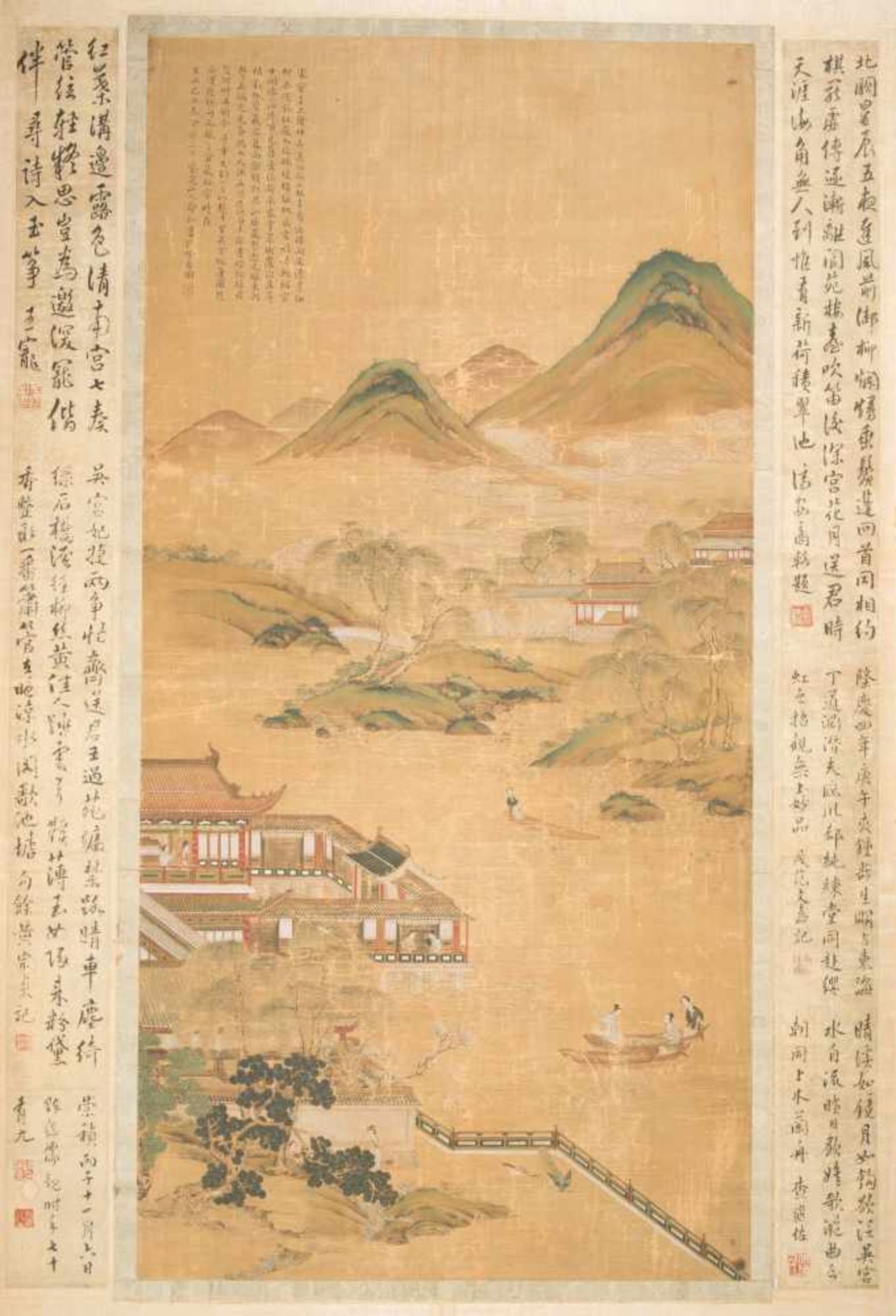 Malerei im Stil von Zhao Boju (c.1120–c.1185)China, Qing-Dynastie. Tusche und Farben auf Seide. - Bild 3 aus 10