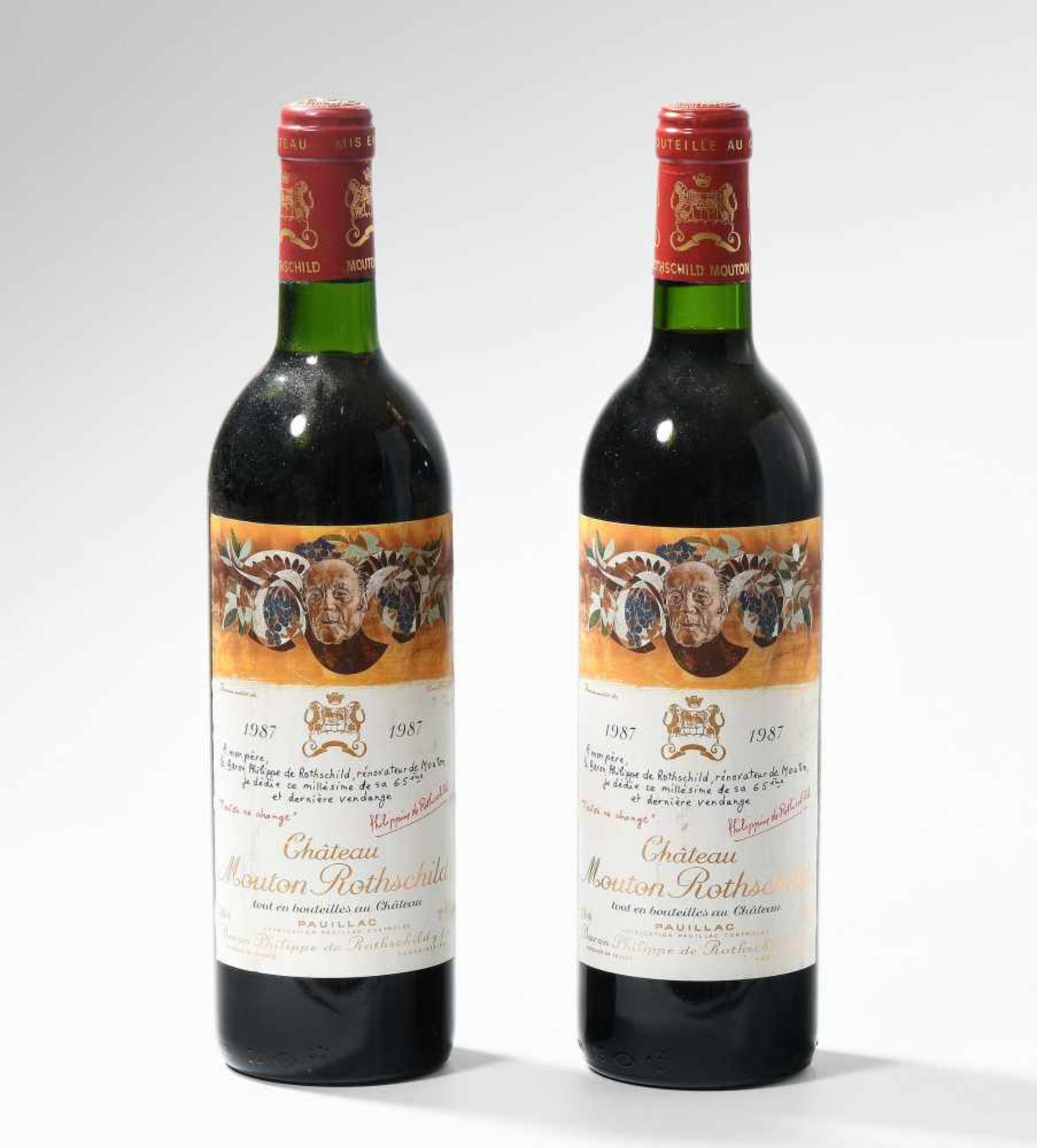 Chateau Mouton Rothschild1987. 1er Grand Cru. Pauillac. 2 Flaschen.