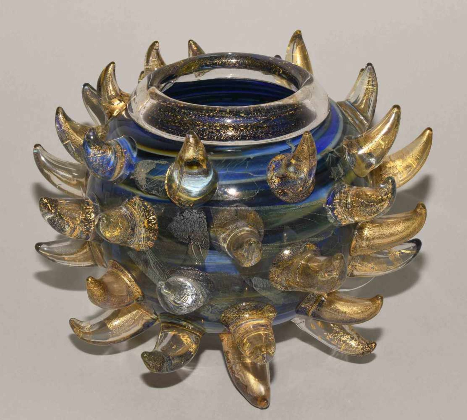 Dayle Chihuly(geb. 1941 USA)"Piccolo Venetian". Vase. Überfangglas, Zwischenschicht mit blau-gelb- - Bild 4 aus 7