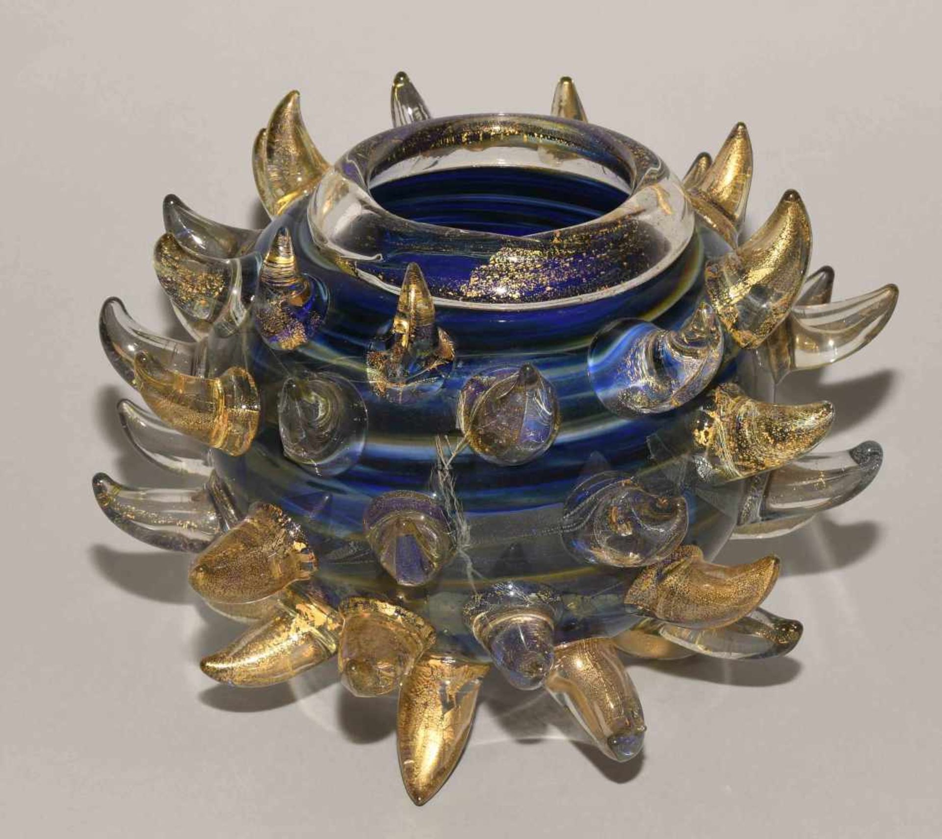 Dayle Chihuly(geb. 1941 USA)"Piccolo Venetian". Vase. Überfangglas, Zwischenschicht mit blau-gelb- - Bild 3 aus 7