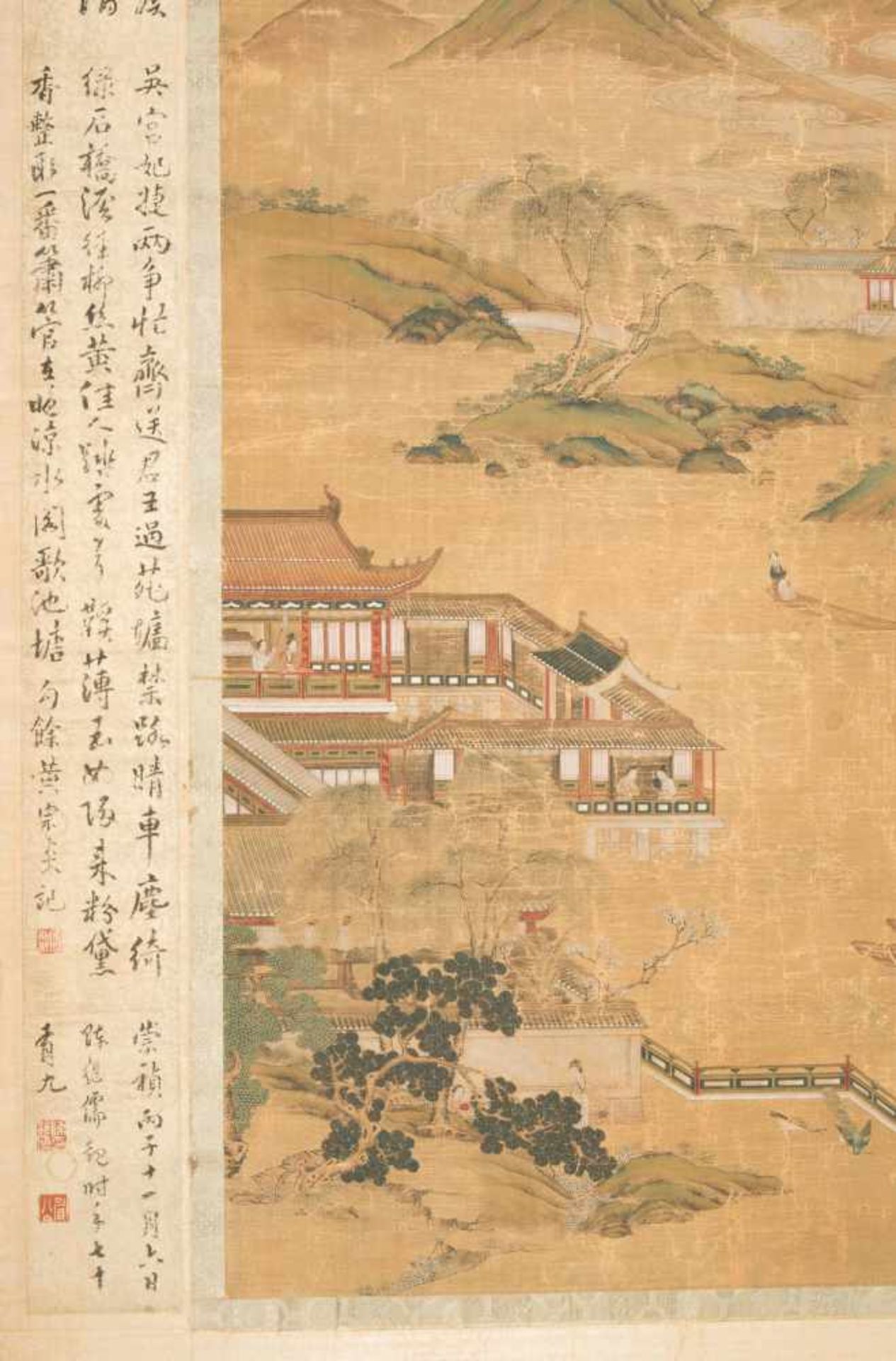 Malerei im Stil von Zhao Boju (c.1120–c.1185)China, Qing-Dynastie. Tusche und Farben auf Seide. - Bild 7 aus 10