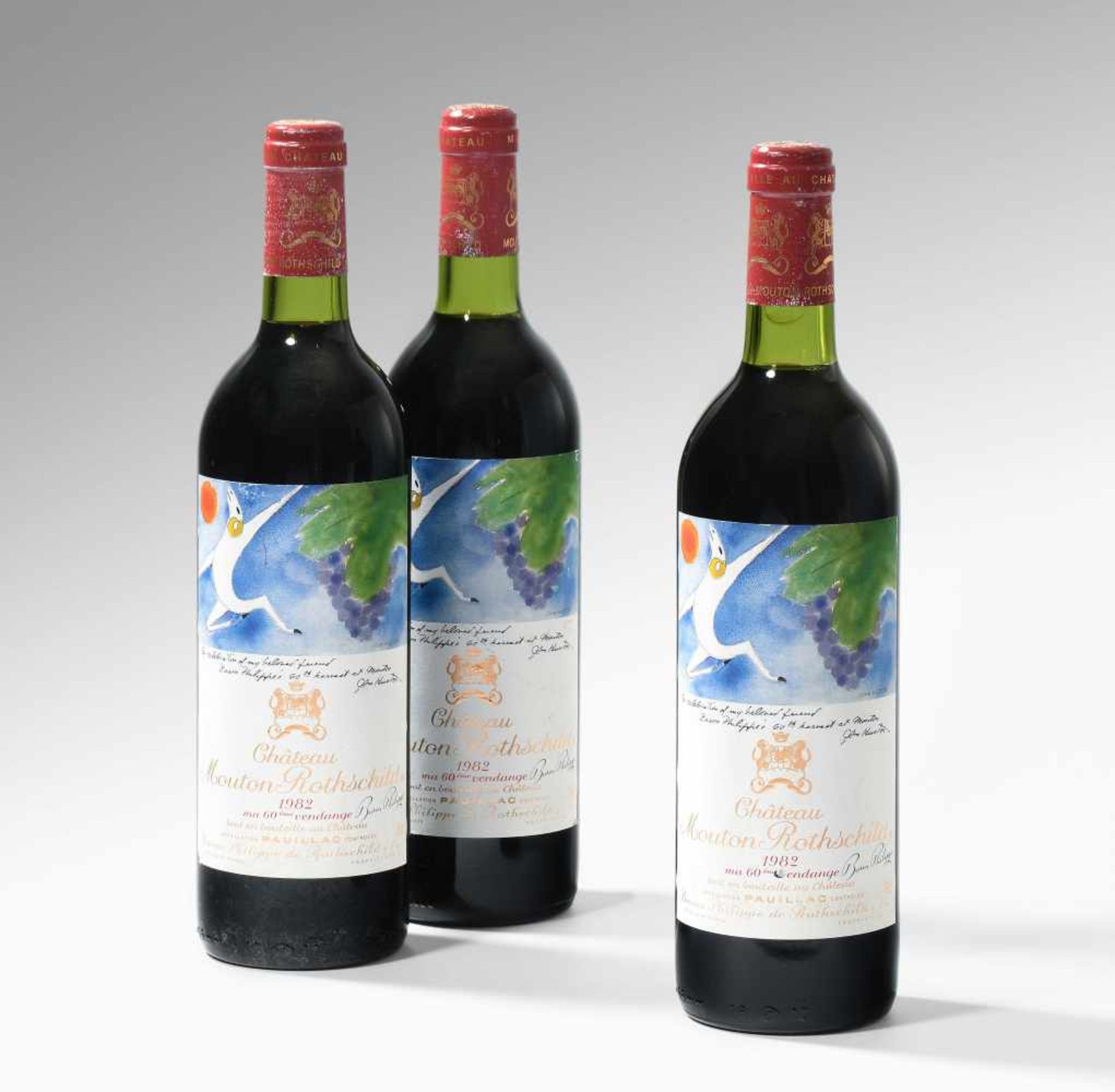 Chateau Mouton Rothschild1982. 1er Grand Cru. Pauillac. 3 Flaschen.