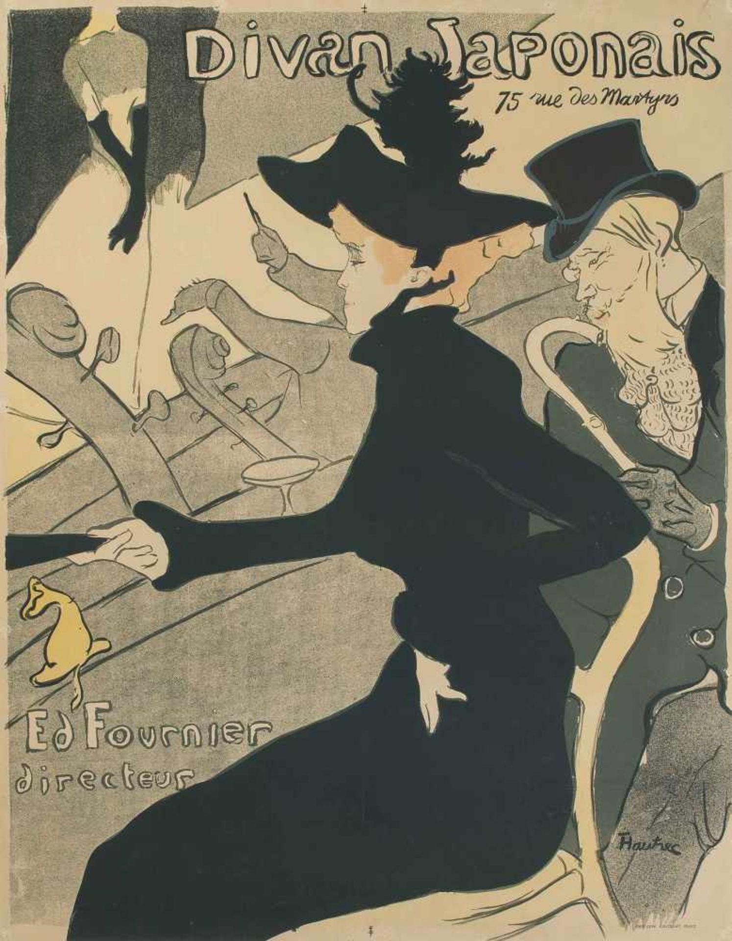 Toulouse-Lautrec, Henri de(Albi 1864–1901 Malromé)"Divan Japonais". 1893. Farblithographie. Unten