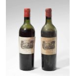 Chateau Lafite Rothschild1937. 1er Grand Cru. Pauillac. 2 Flaschen. (Niveau: 1x Schultermitte, 1x