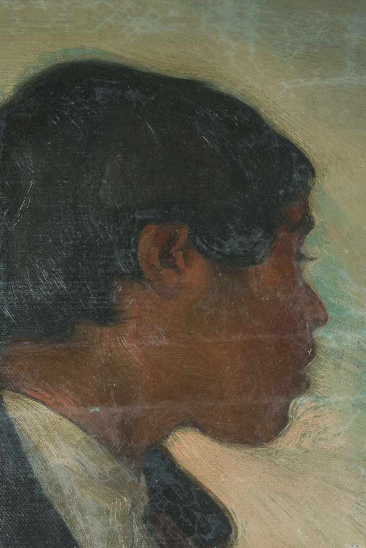 Zuloaga, Ignacio(Éibar 1870–1945 Madrid)Portrait eines jungen Mannes im Profil. 1892. Öl auf - Bild 7 aus 7