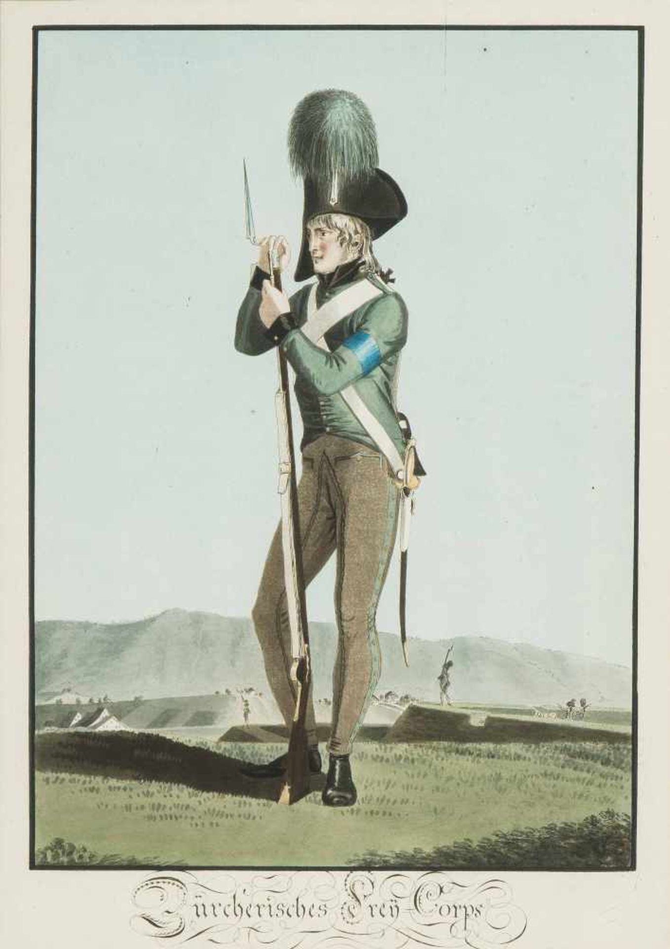 Volmar, Johann Georg(Mengen 1770–1831 Bern)"Zürcherisches Frey-Corps zu Pferd". / "Zürcherisches - Bild 2 aus 4