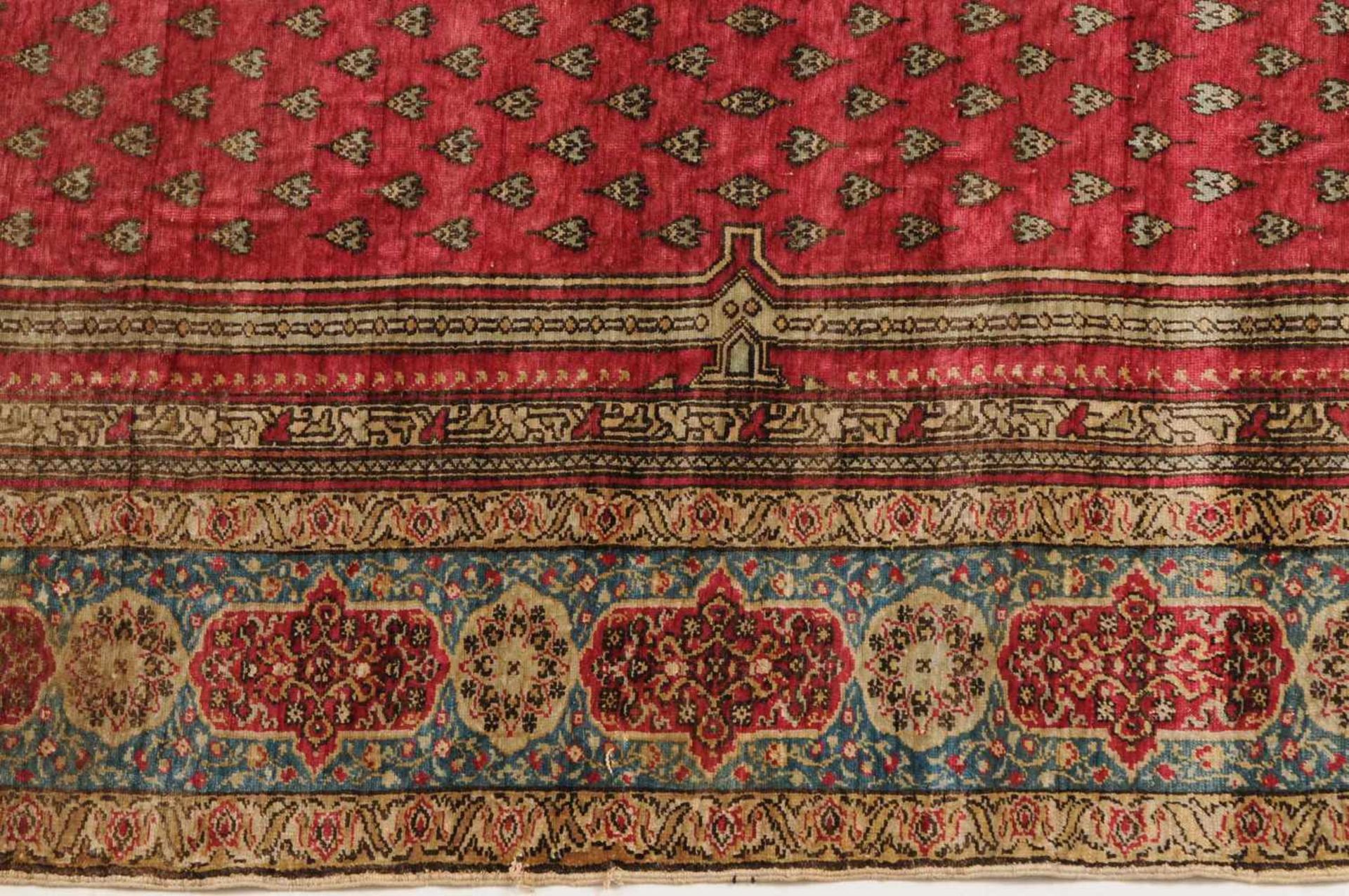 Hereke-SeideZ-Türkei, um 1910. Flormaterial reine Seide. Unten links signiert mit "Hereke". Das - Bild 10 aus 11