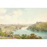 Biedermann, Johann Jakob(Winterthur 1763–1830 Zürich)"Vue de la Ville de Schaffhousen". Kol.