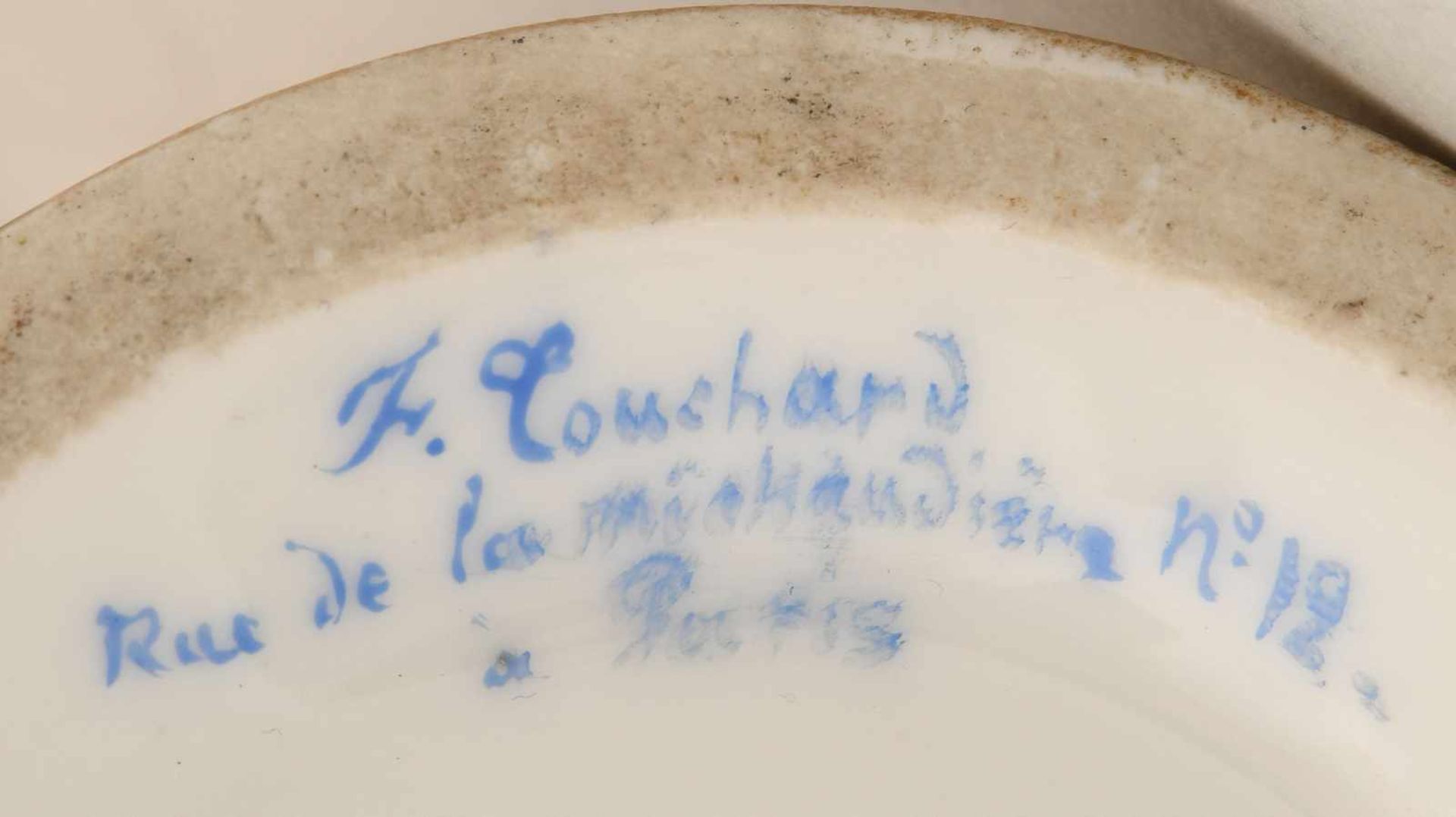 ParisUm 1839. F. Touchard, 12 Rue la Michodière. Kaffeeservice. Porzellan, blauer Fond, in - Bild 14 aus 45