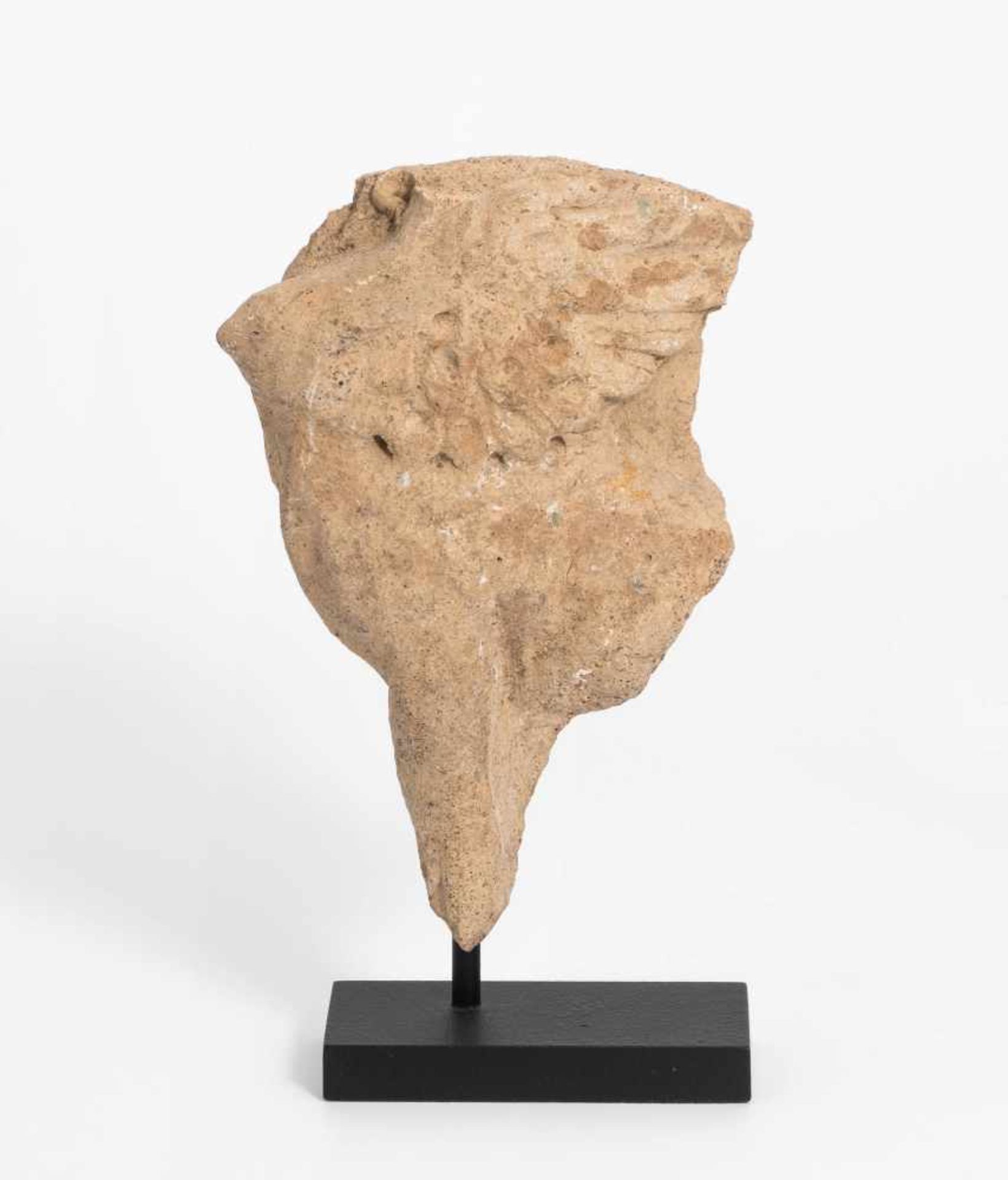 Fragment eines GreifenMagna Graecia, 4.Jh. v.C. Terracotta. Fragment eines Greifen, sichtbar sind