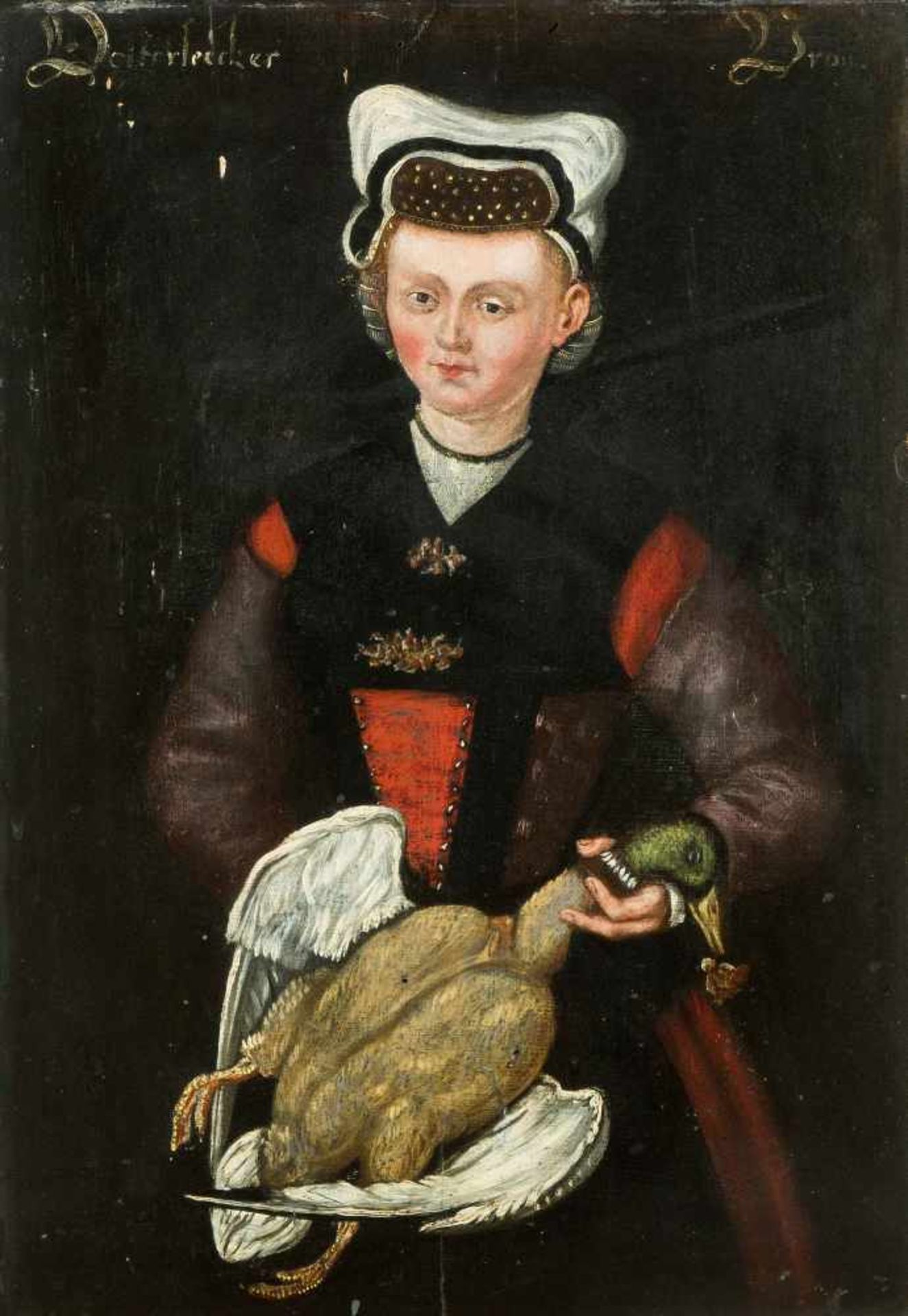 Horst, J. van(tätig um 1570 in Holland)zugeschriebenZwei Trachtenbilder: Mädchen aus Monnickendam - Bild 3 aus 3