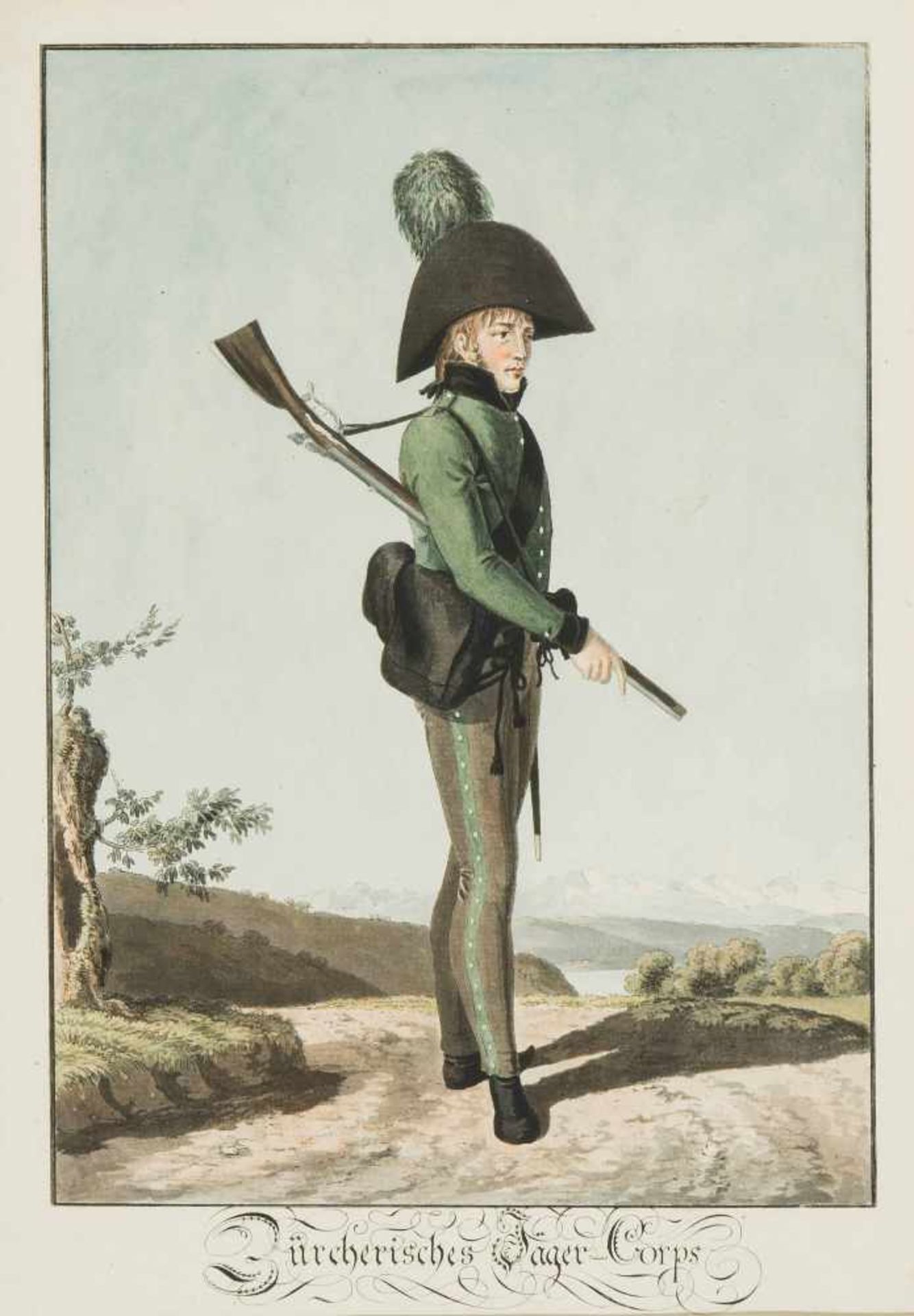 Volmar, Johann Georg(Mengen 1770–1831 Bern)"Zürcherisches Frey-Corps zu Pferd". / "Zürcherisches - Bild 3 aus 4