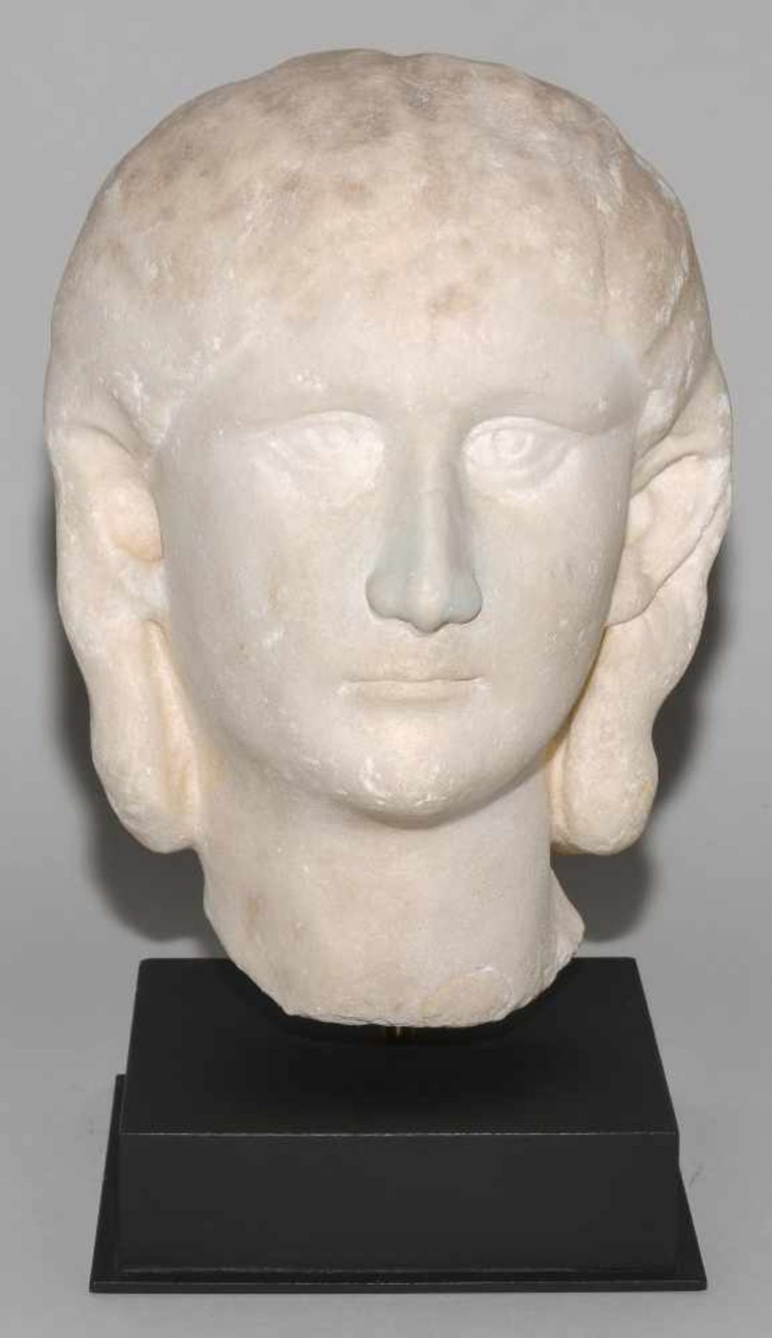 Portraitkopf der Kaiserin OrbianaSpätseverische Zeit, 3.Jh. n.C. Marmor. Unvollendeter - Bild 2 aus 8