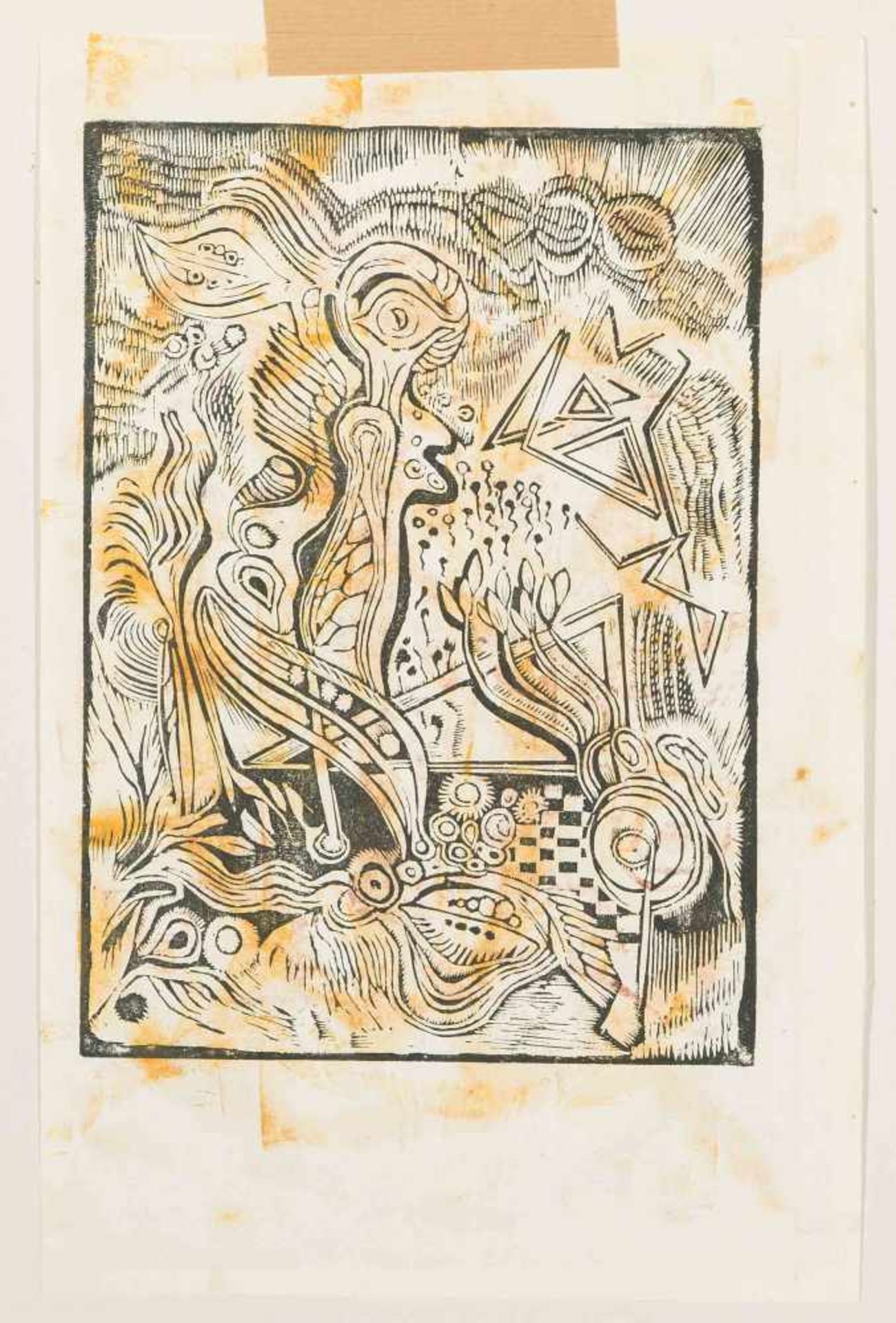 Brignoni, Serge(Chiasso 1903–2002 Bern)Ohne Titel. 1934/39. Tusche und Gouache auf Papier. Unten - Bild 2 aus 3