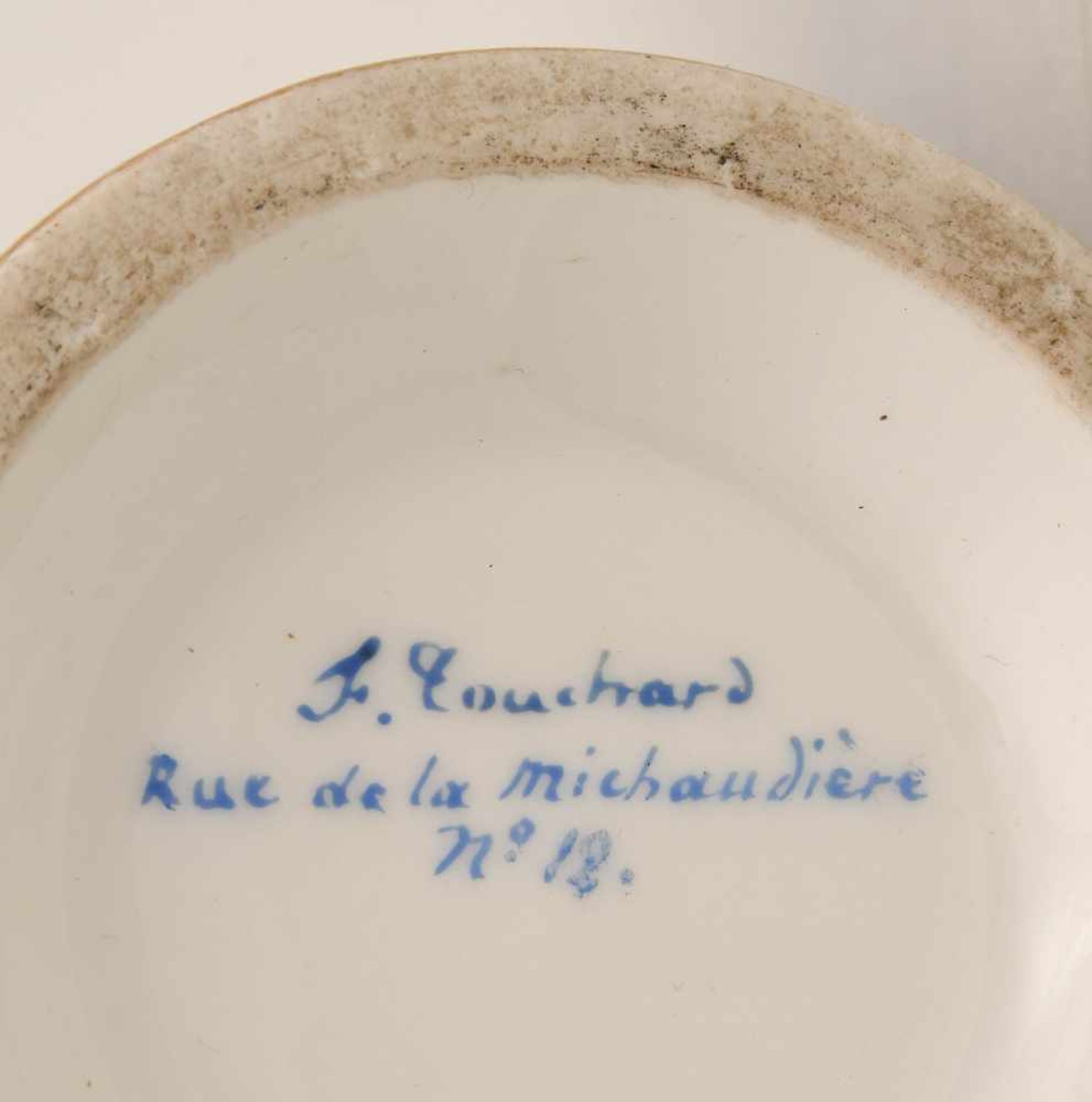 ParisUm 1839. F. Touchard, 12 Rue la Michodière. Kaffeeservice. Porzellan, blauer Fond, in - Bild 15 aus 45