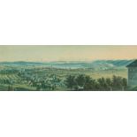 Schmid, Franz(1796 Schwyz 1851)"Zurich et ses Environs vers la Chaine des Alpes, prise depuis la