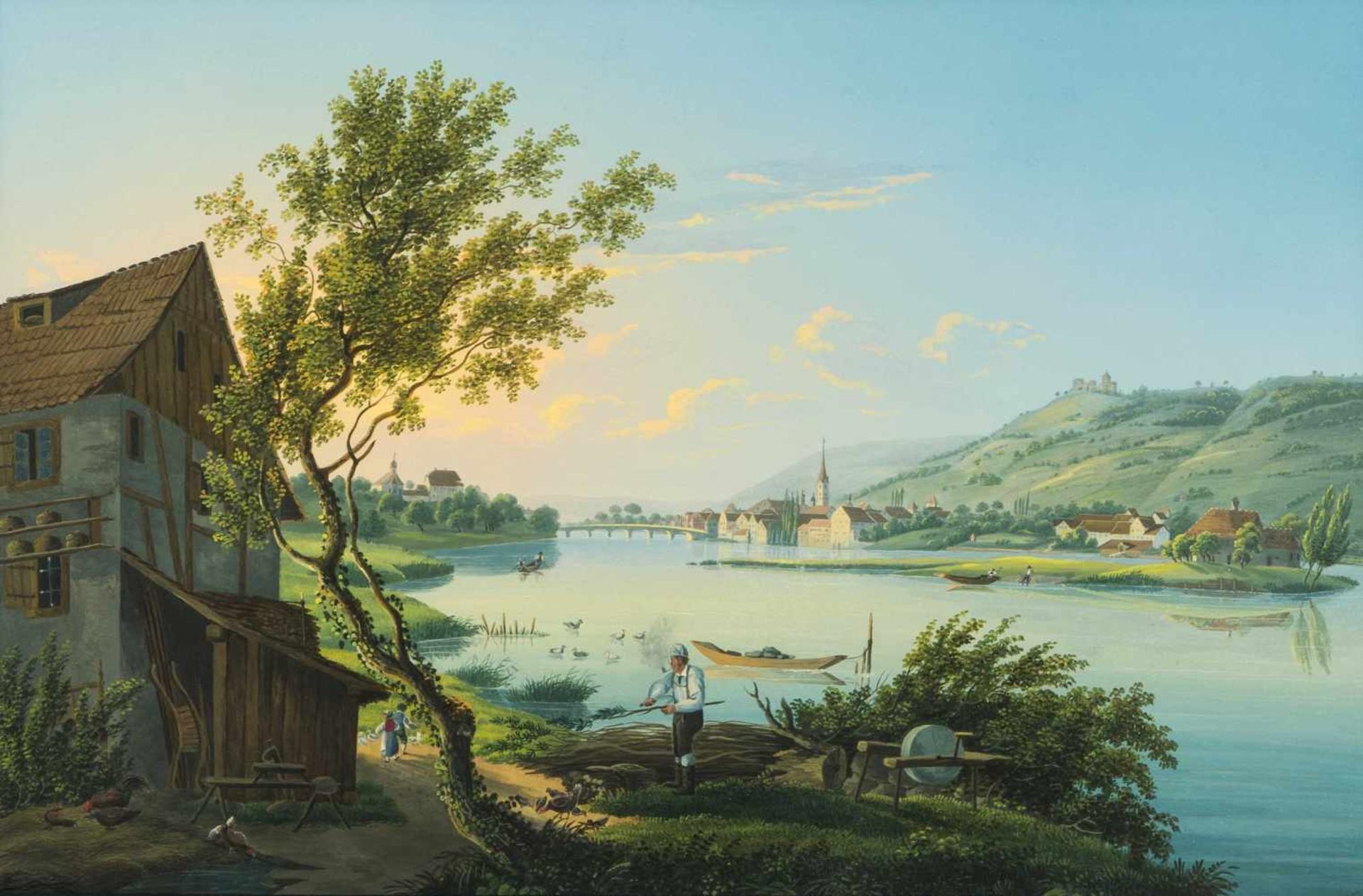 Bleuler, Louis(Feuerthalen 1792–1850 Laufen-Uhwiesen)"Vue de la Ville de Stein Canton de