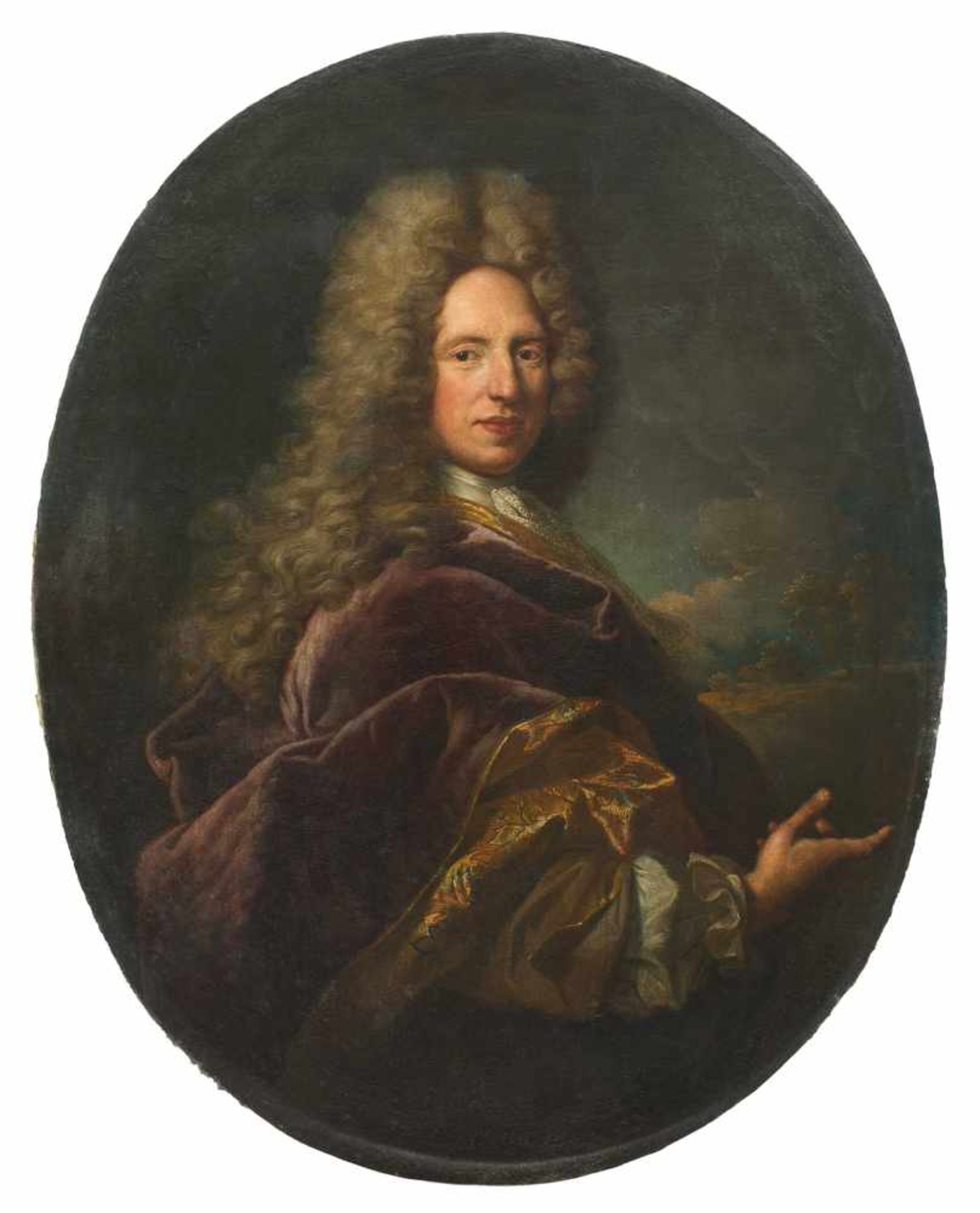 Rigaud, Hyacinthe(Perpignan 1659–1743 Paris)UmkreisHerrenportrait. Um 1710-15. Öl auf Leinwand.