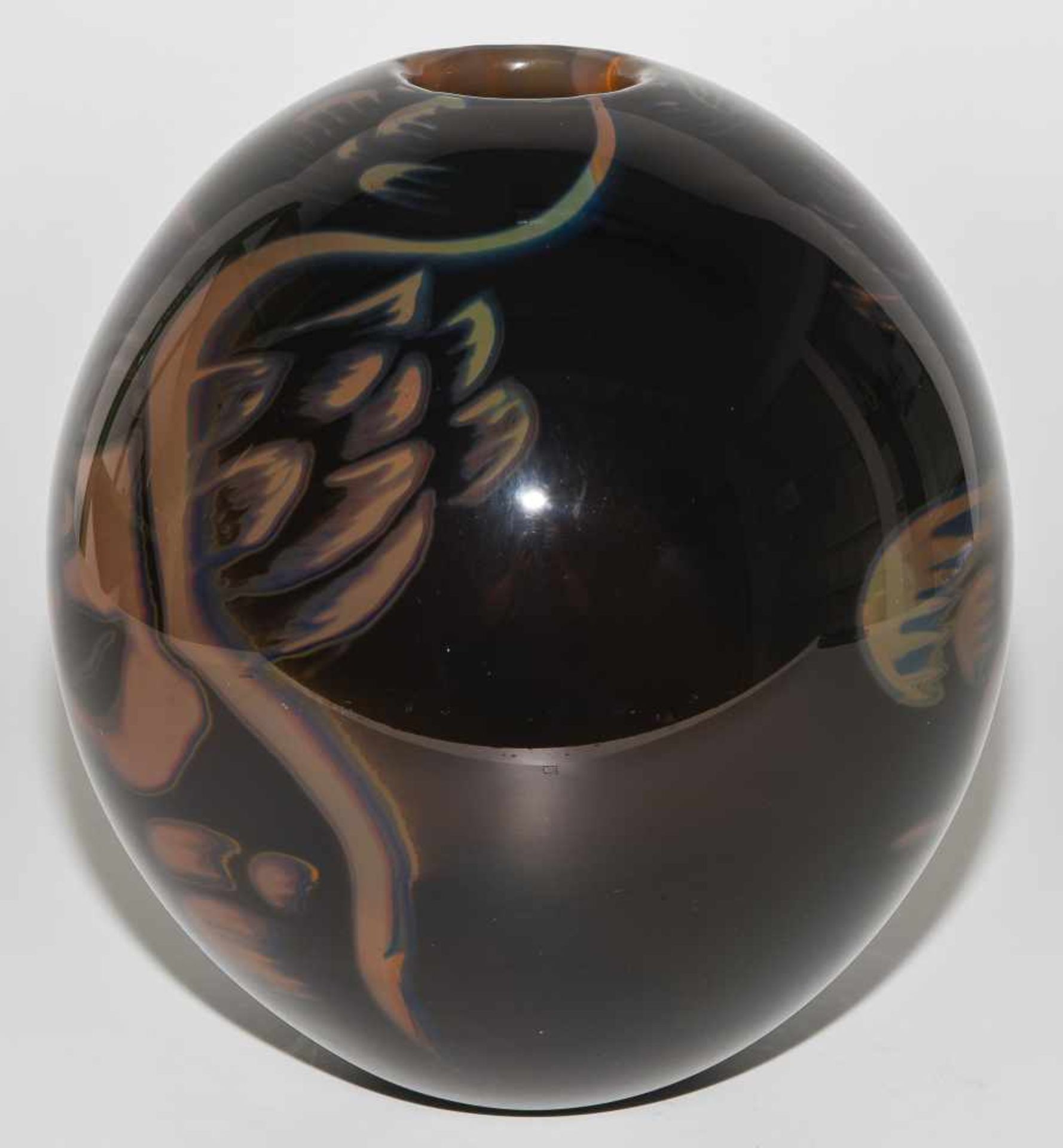 Eva EnglundGraal-Vase "Änglabarn". Orrefors Gallery. Entwurf 1988. Überfangglas, Dekor mit zwei - Bild 3 aus 7